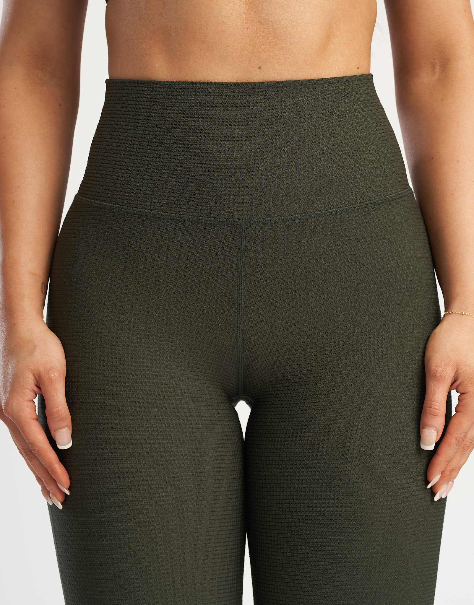 Flare Lounge Leggings - Forest Green - Image 5