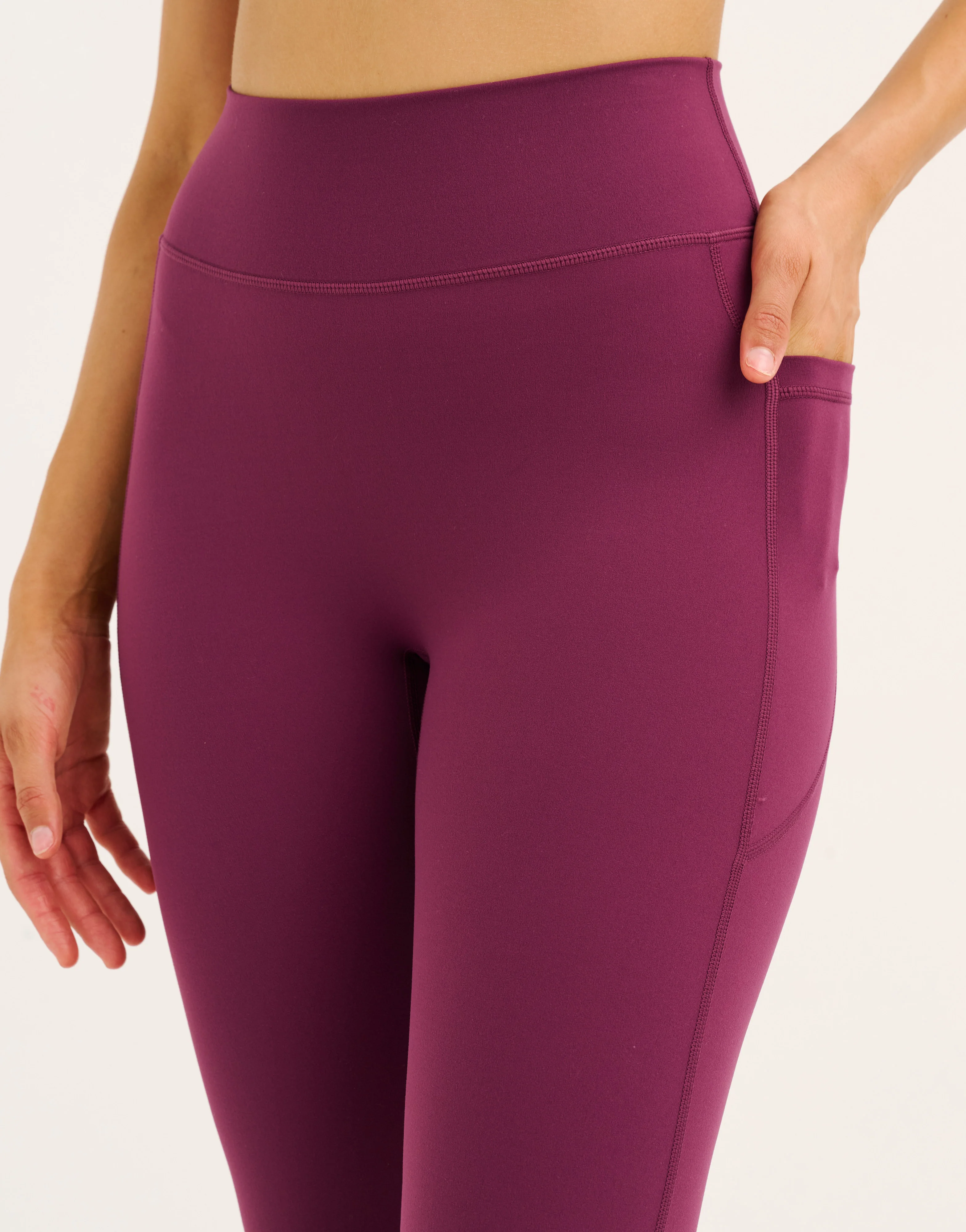 Flare Lycra Pocket Leggings - Blackberry - Image 13