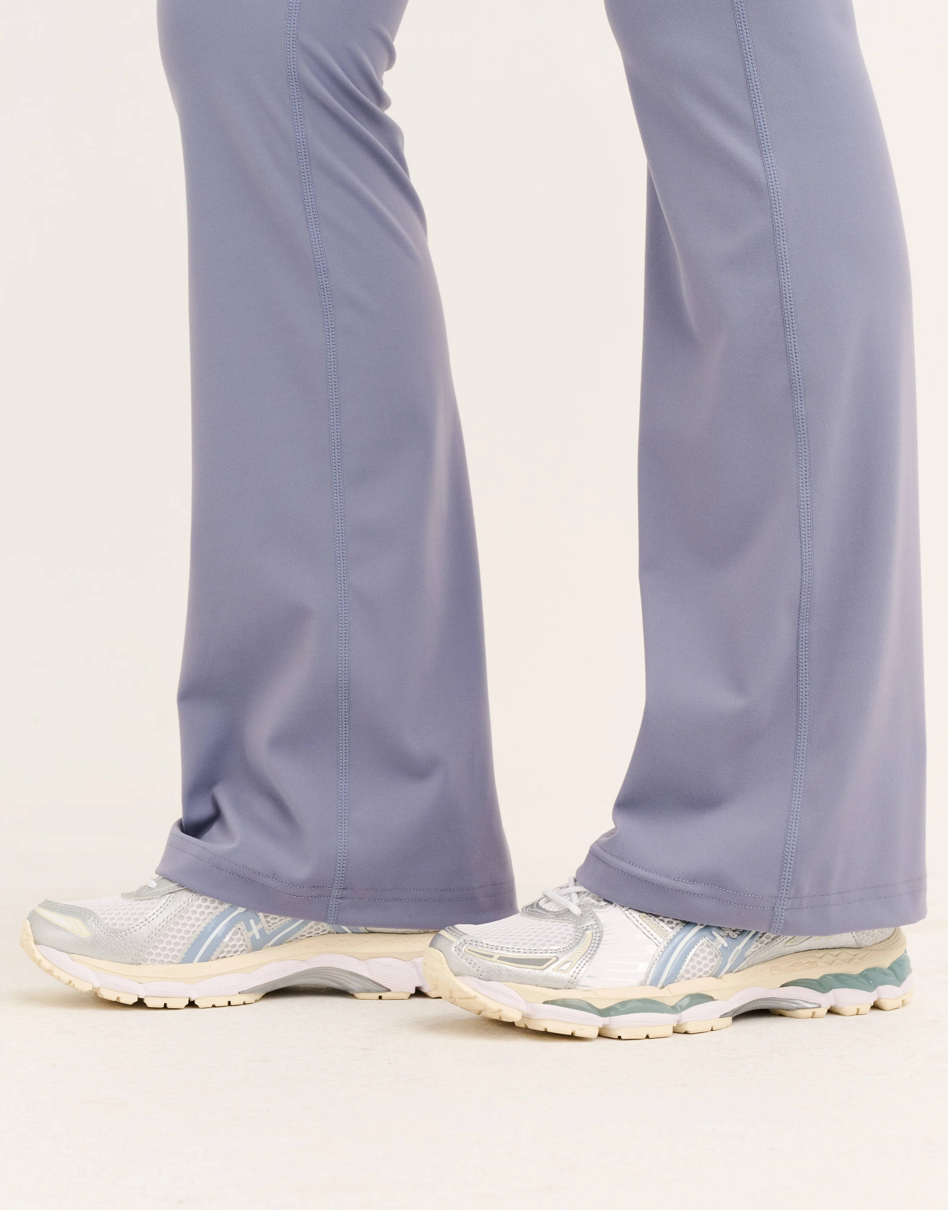 Flare Lycra Pocket Leggings - Washed Blue - Image 12