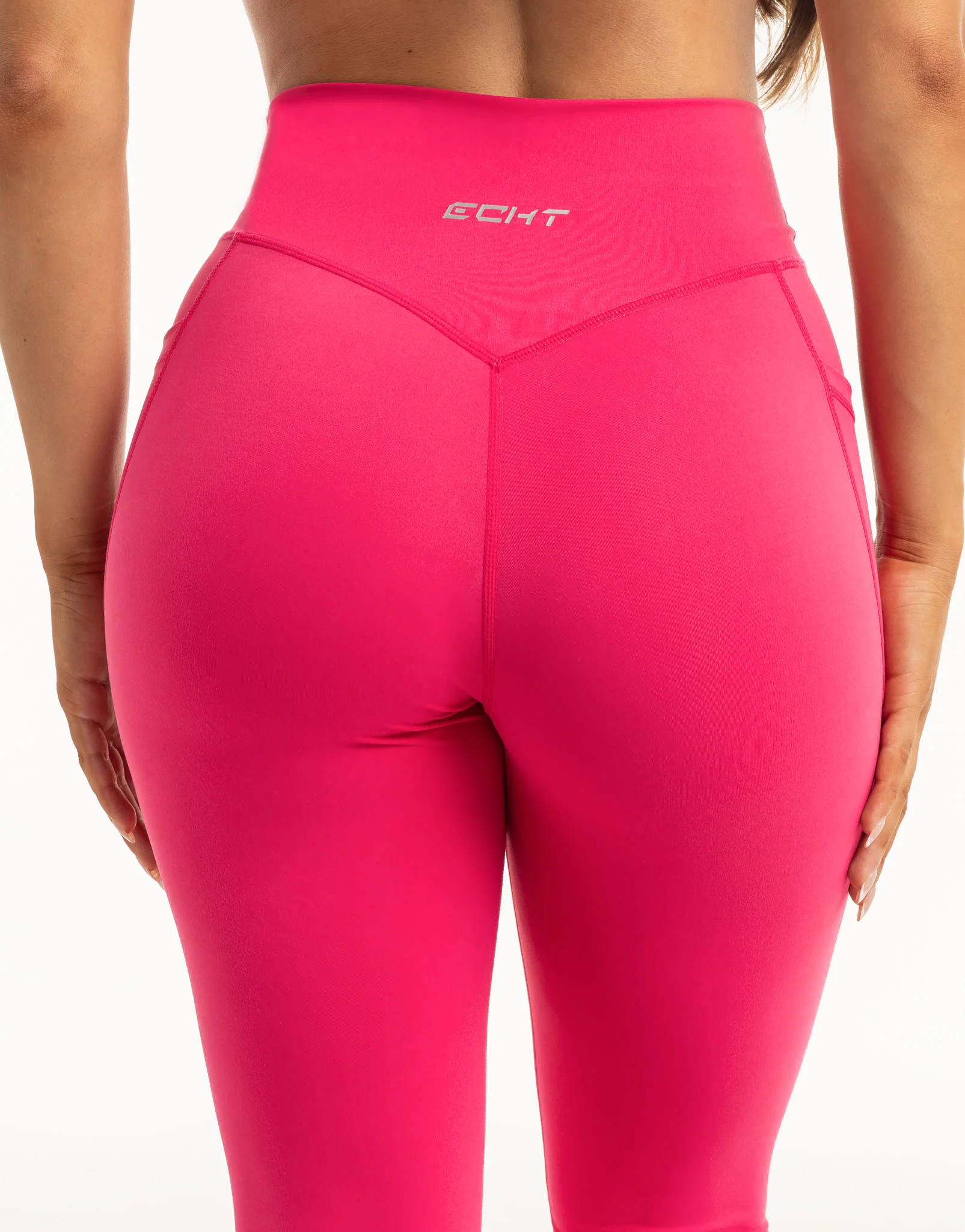 Flare Pocket Leggings - Bright Pink - Image 6