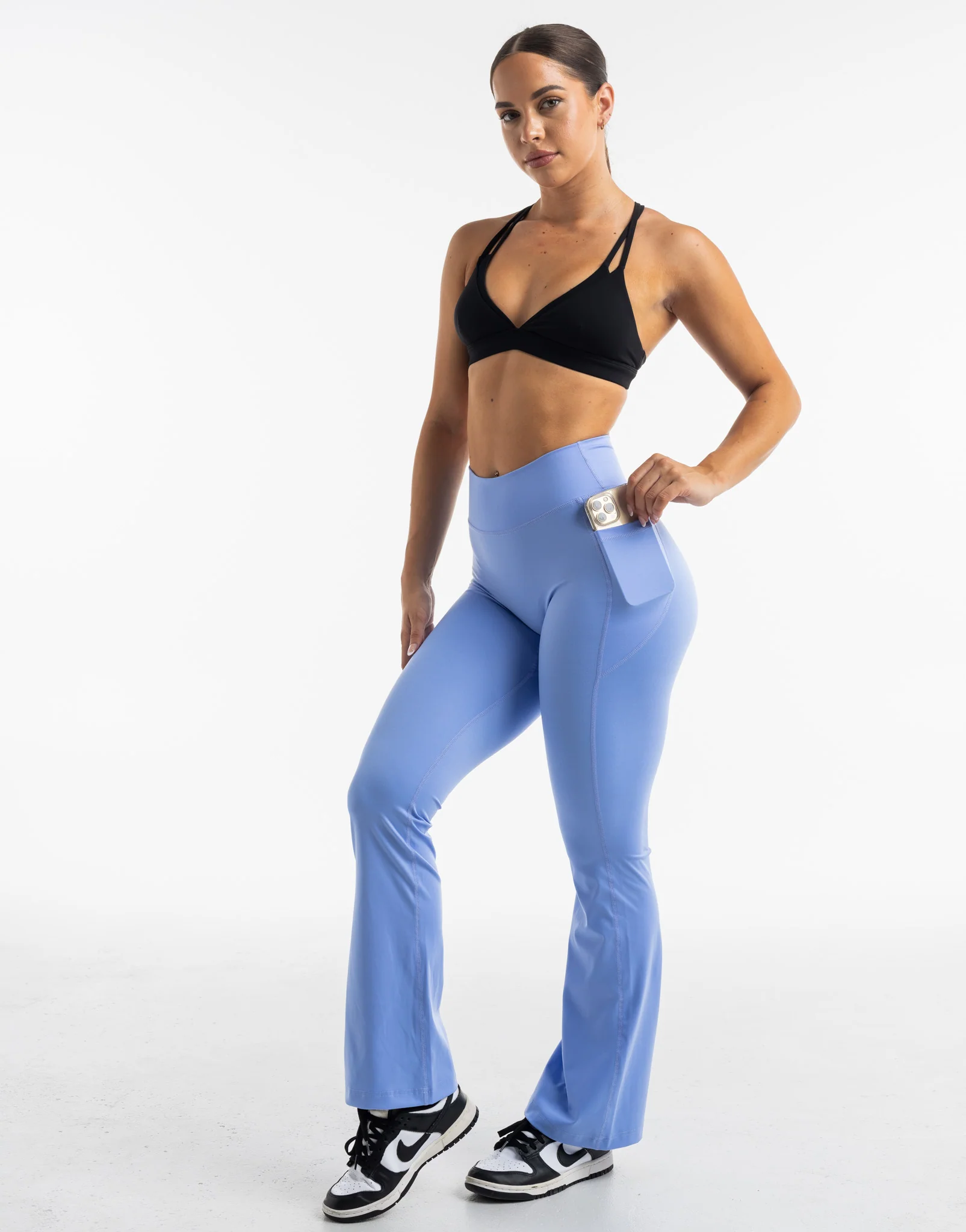 Flare Pocket Leggings - Hydrangea Blue - Image 3