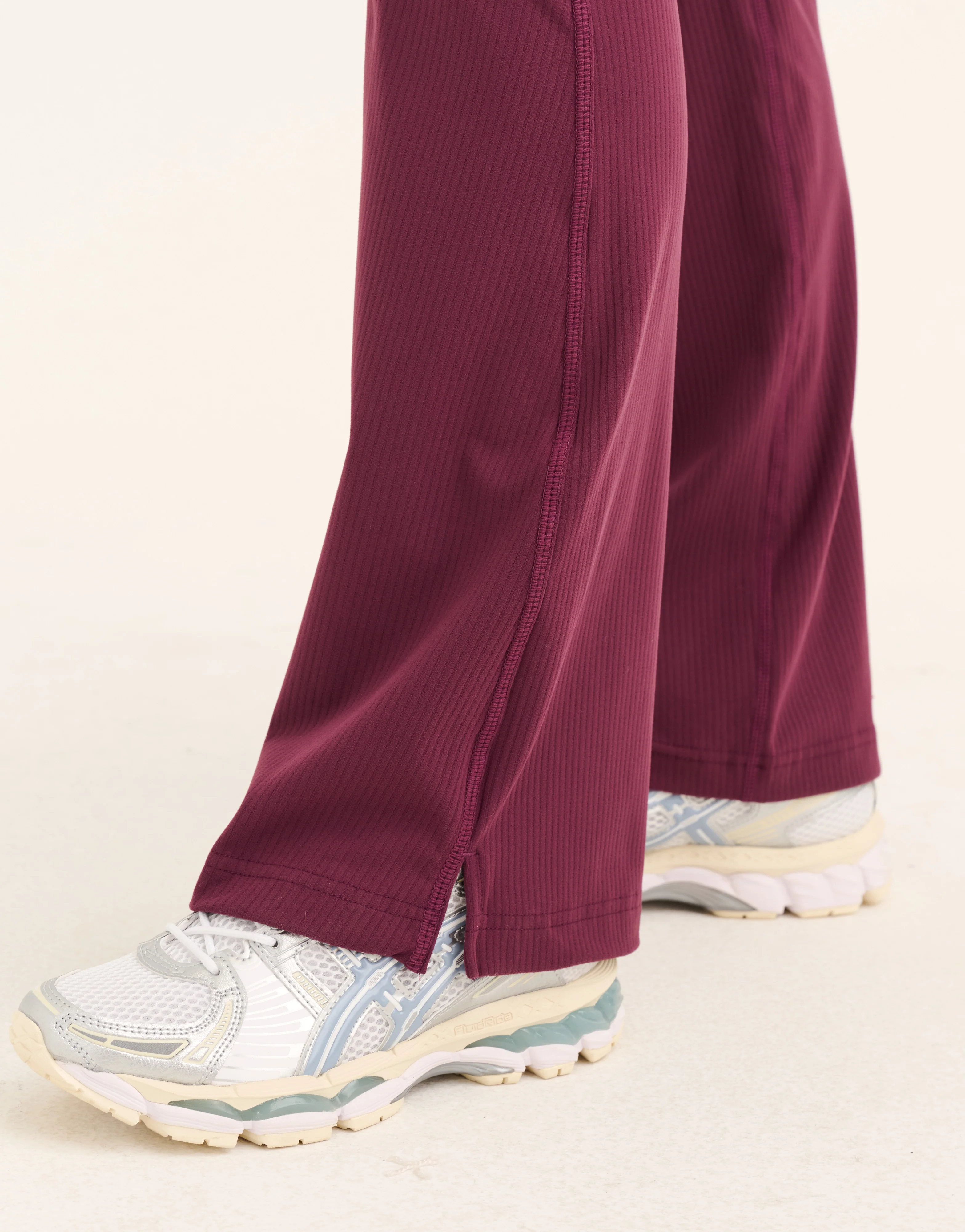 Flare Ribbed Leggings V2 - Blackberry - Image 11