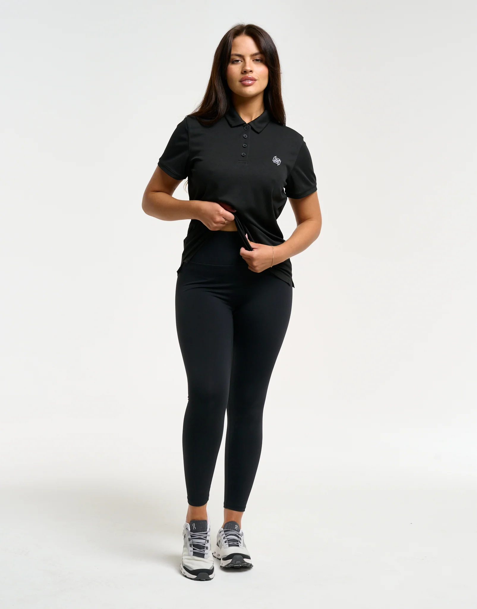 Flow Short-Sleeve Polo - Black - Image 8