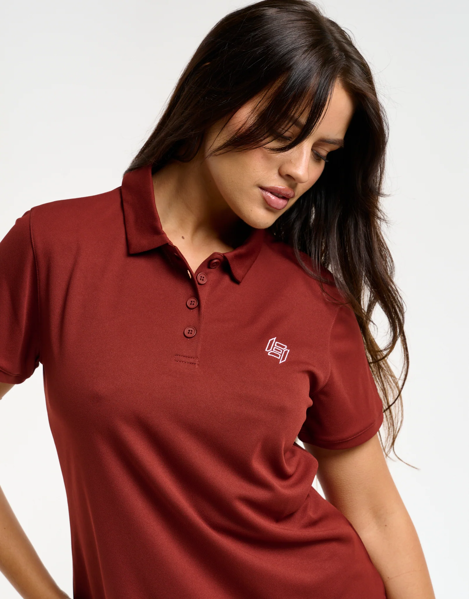 Flow Short-Sleeve Polo - Brown - Image 6