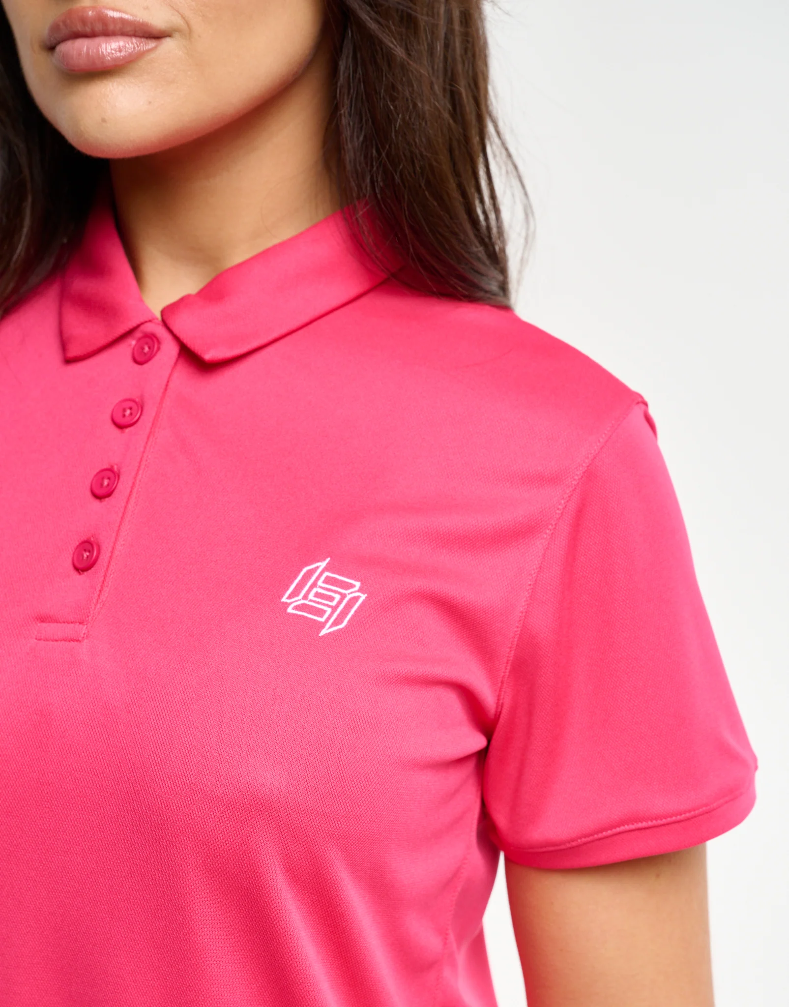 Flow Short-Sleeve Polo - Pink - Image 8