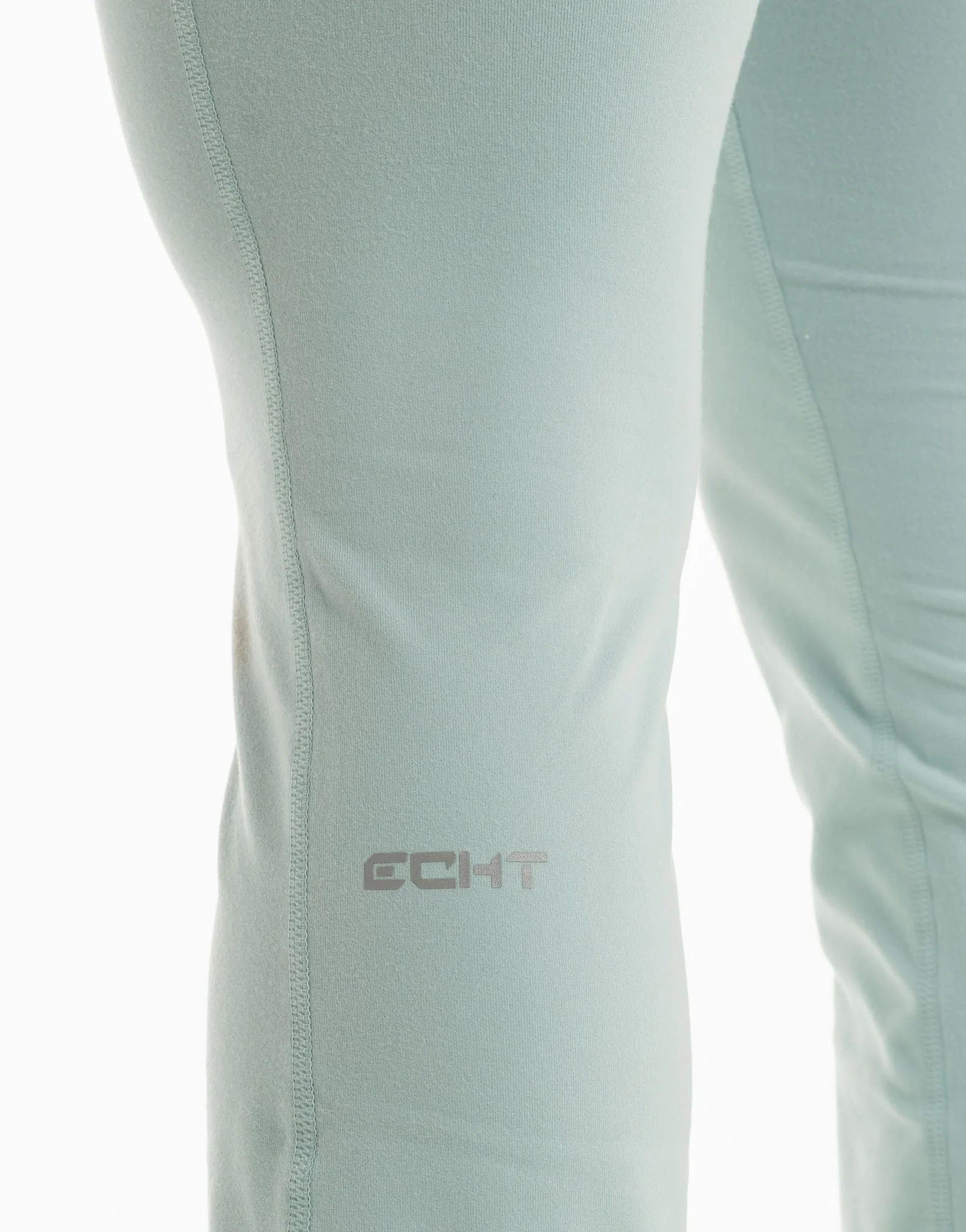 Fold Over Flare Leggings - Light Blue - Image 9