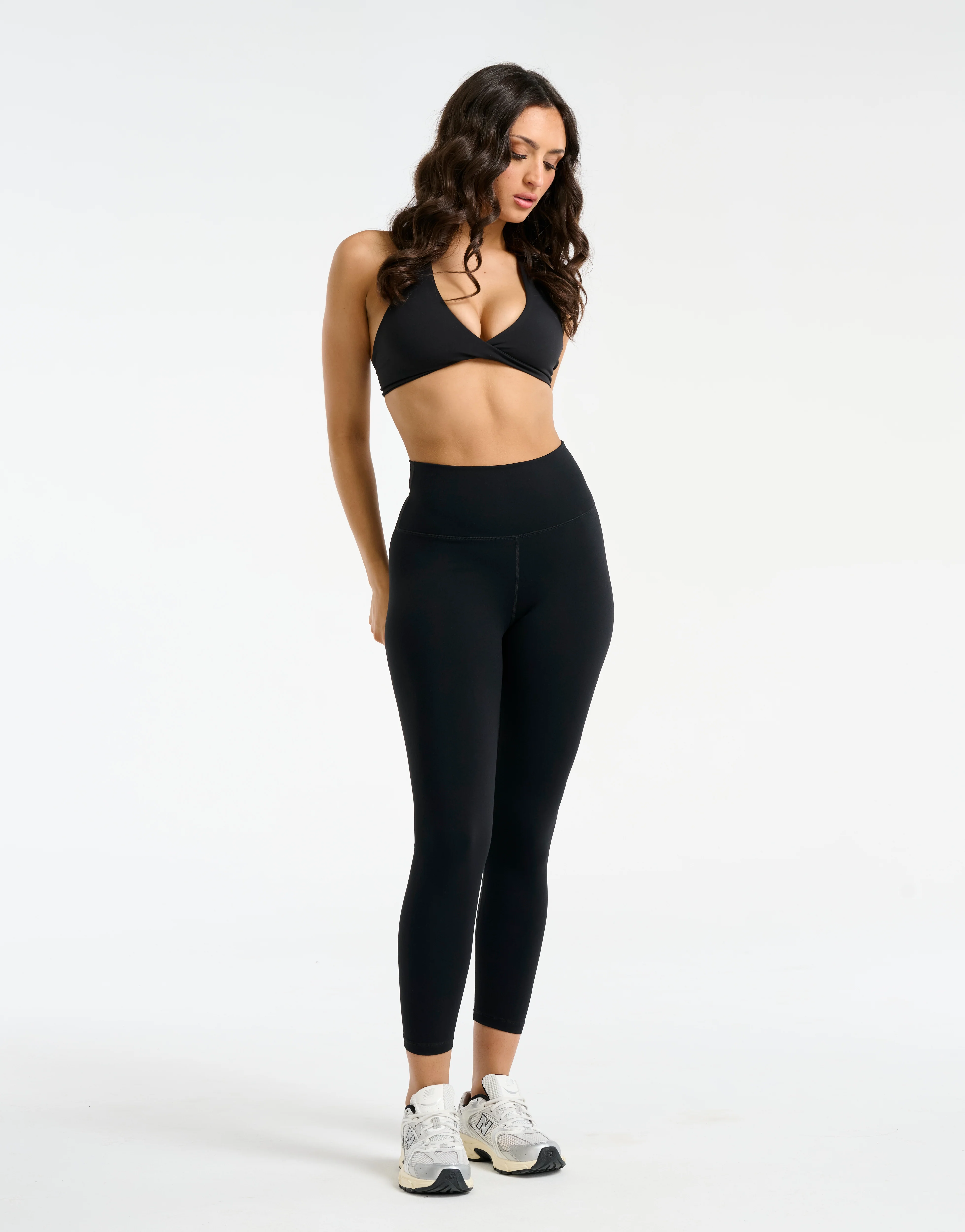 Force Scrunch Leggings (Minimal Logo) - Black - Image 3