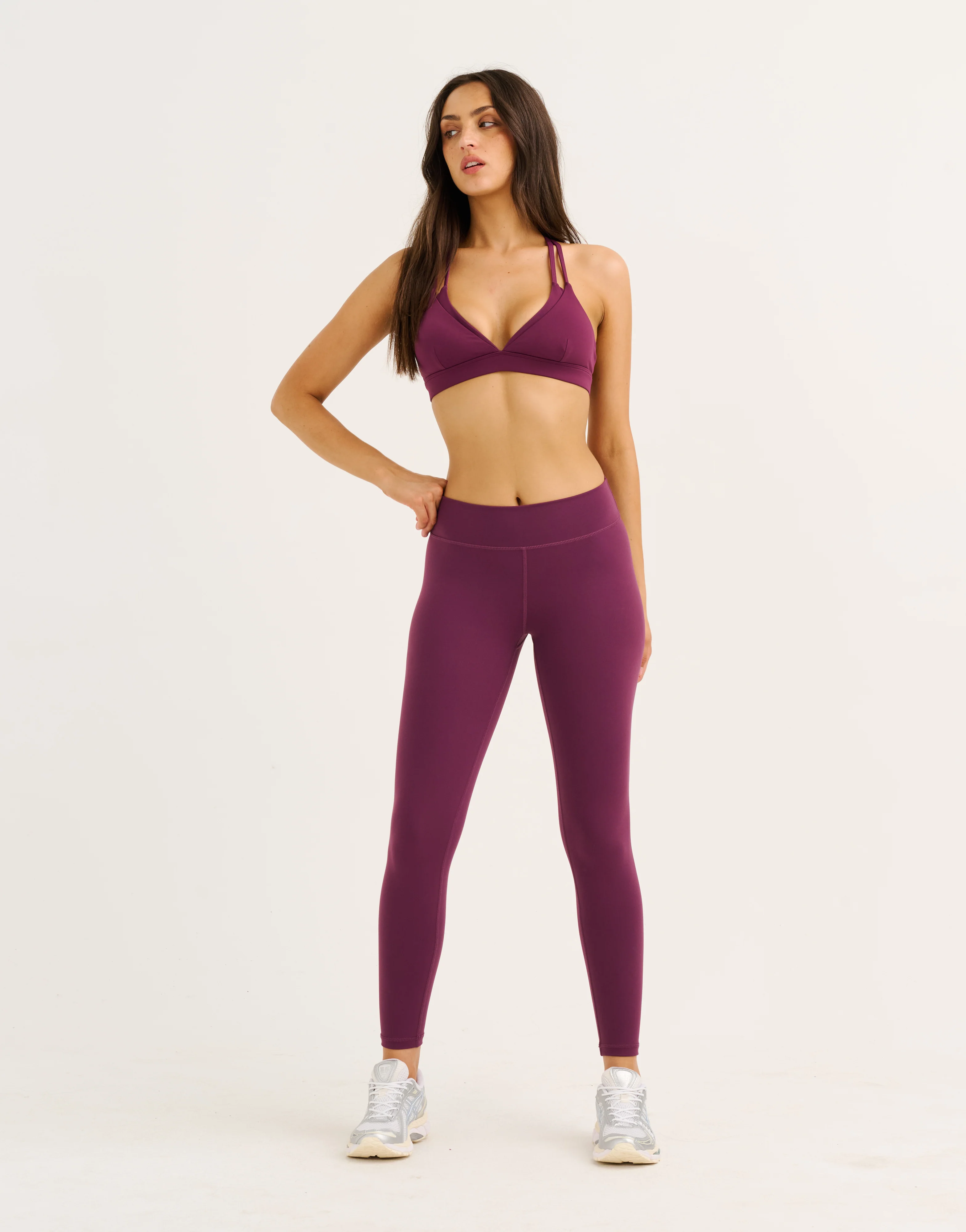 Force Scrunch Mid-Waist Leggings - Blackberry - Image 10