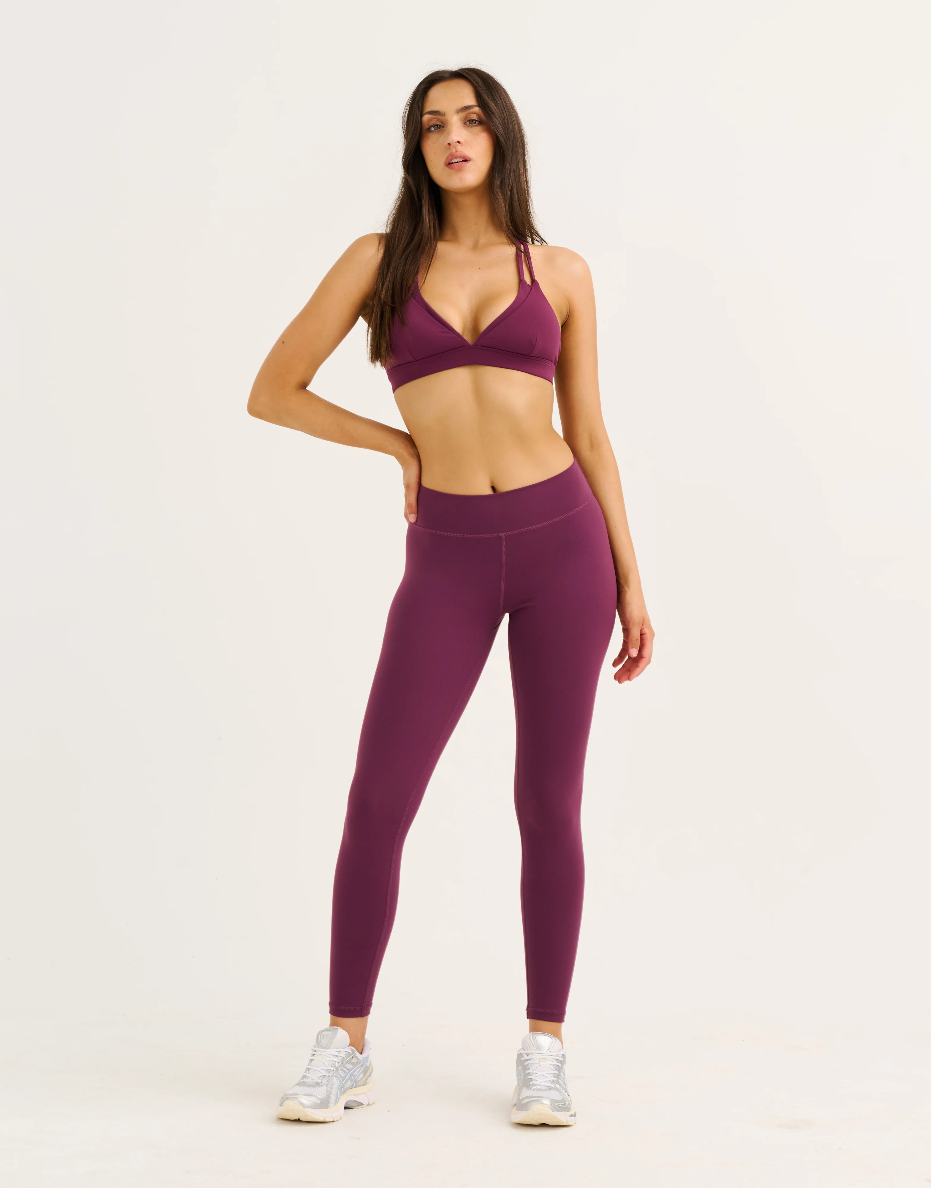 Force Scrunch Mid-Waist Leggings - Blackberry - Image 11