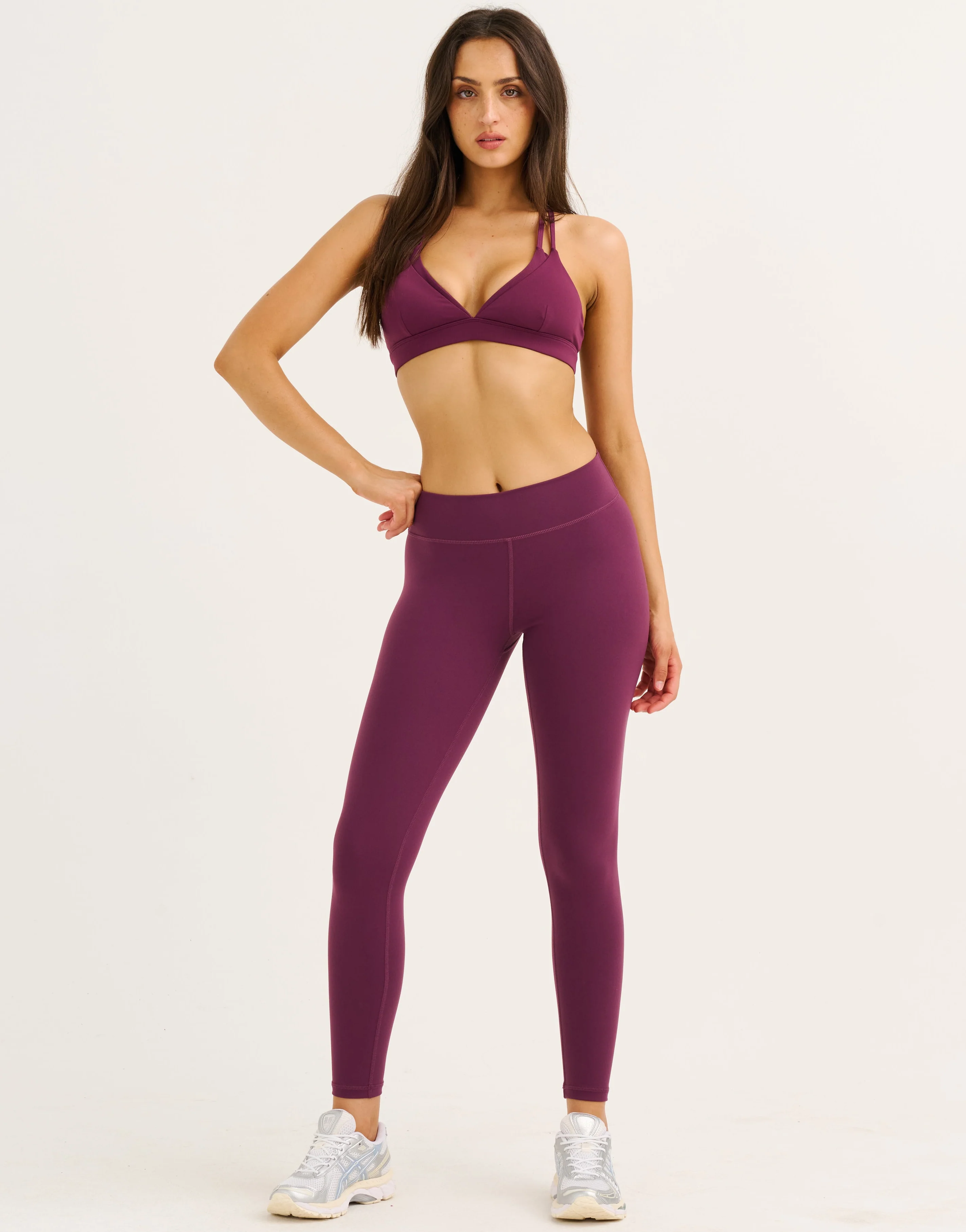 Force Scrunch Mid-Waist Leggings - Blackberry - Image 2