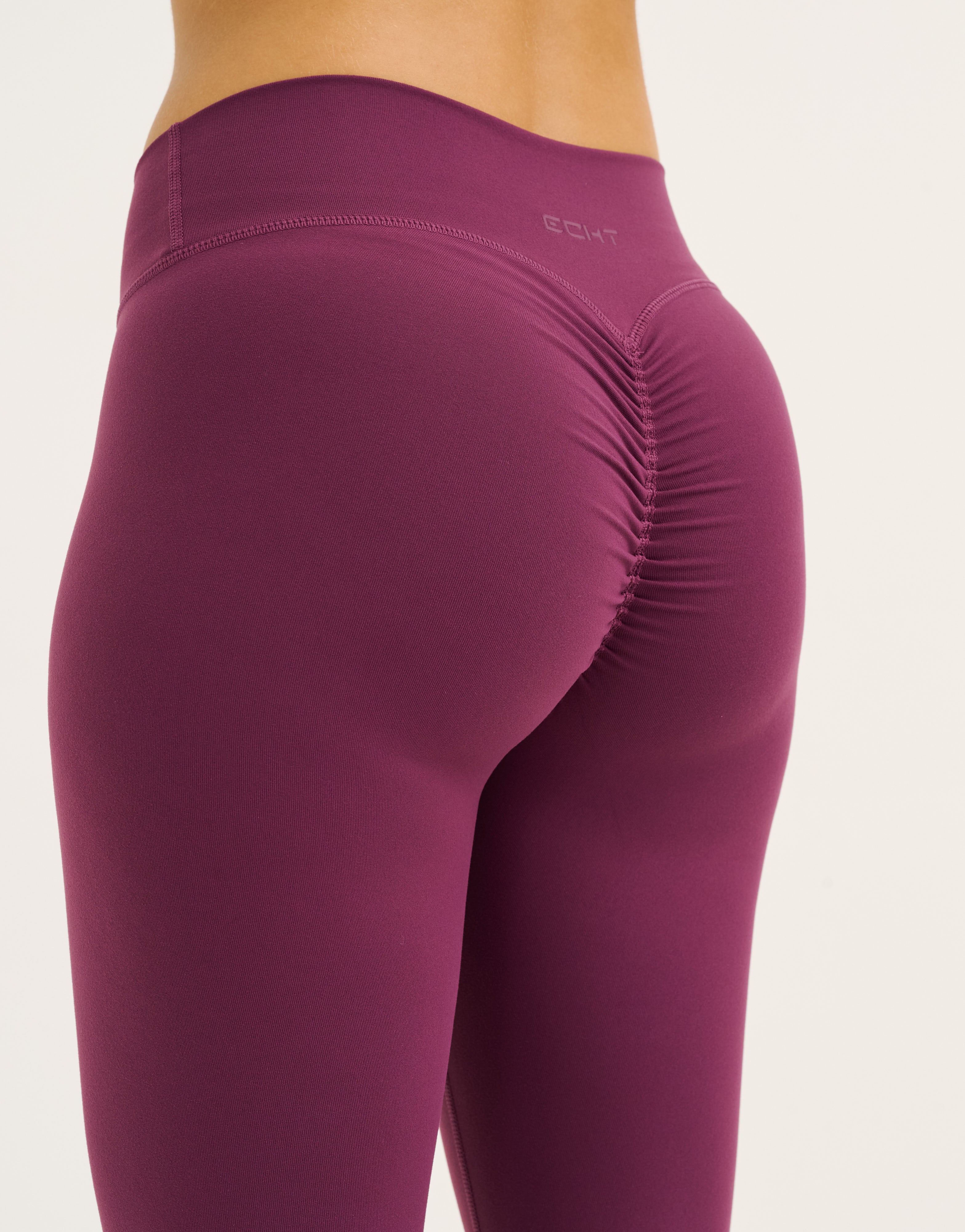 Force Scrunch Mid-Waist Leggings - Blackberry - Image 8