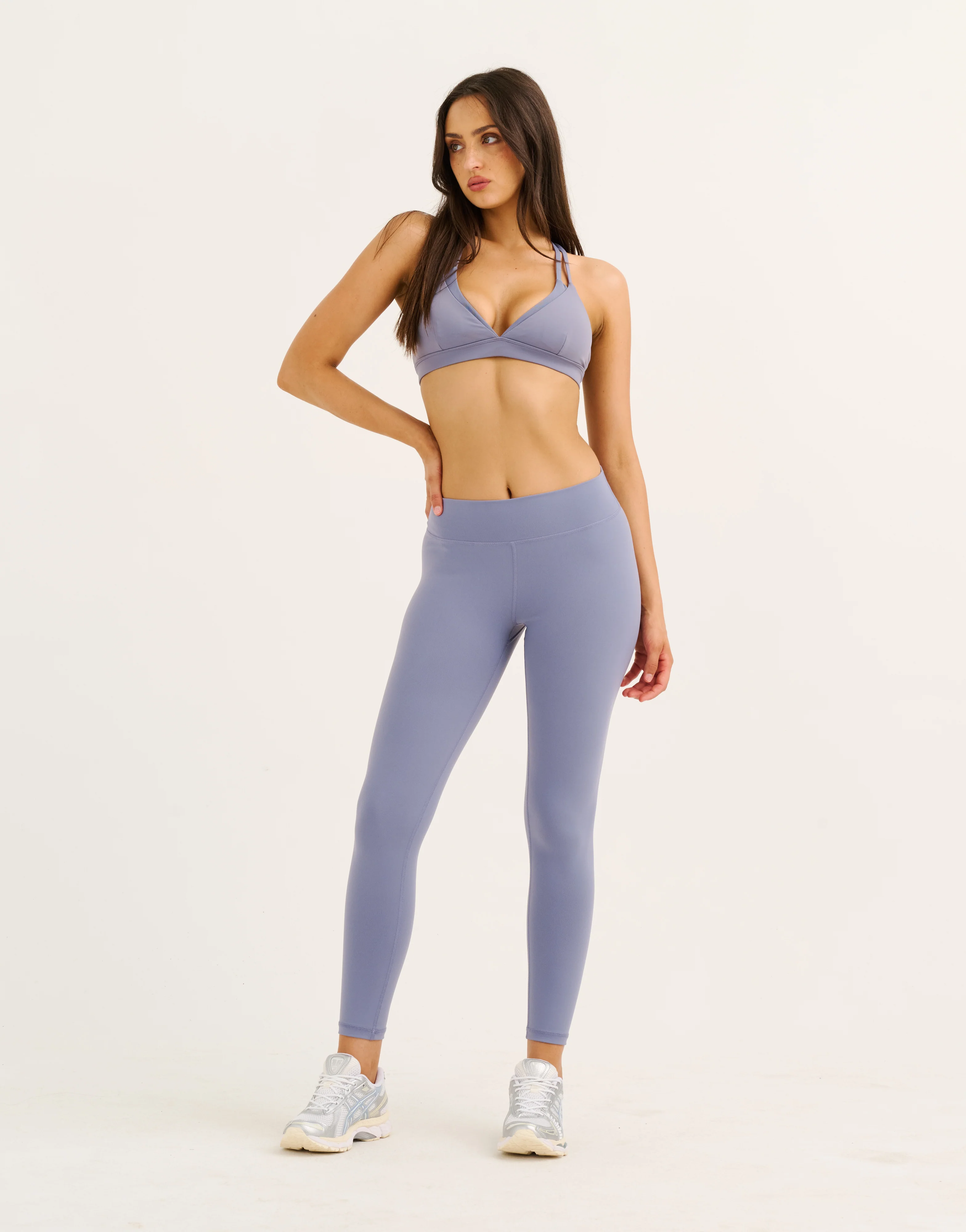 Force Scrunch Mid-Waist Leggings - Washed Blue - Image 6