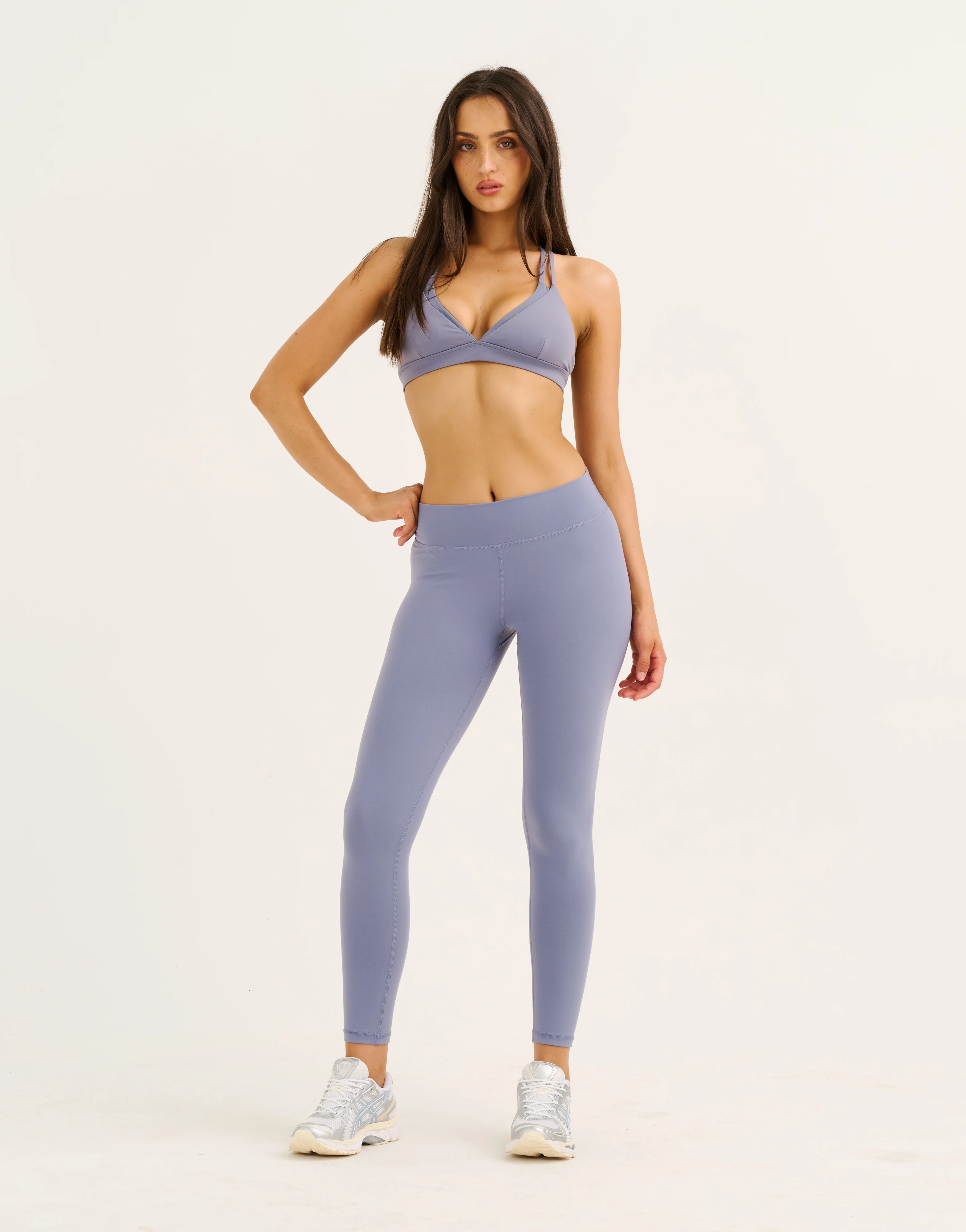 Force Scrunch Mid-Waist Leggings - Washed Blue - Image 8