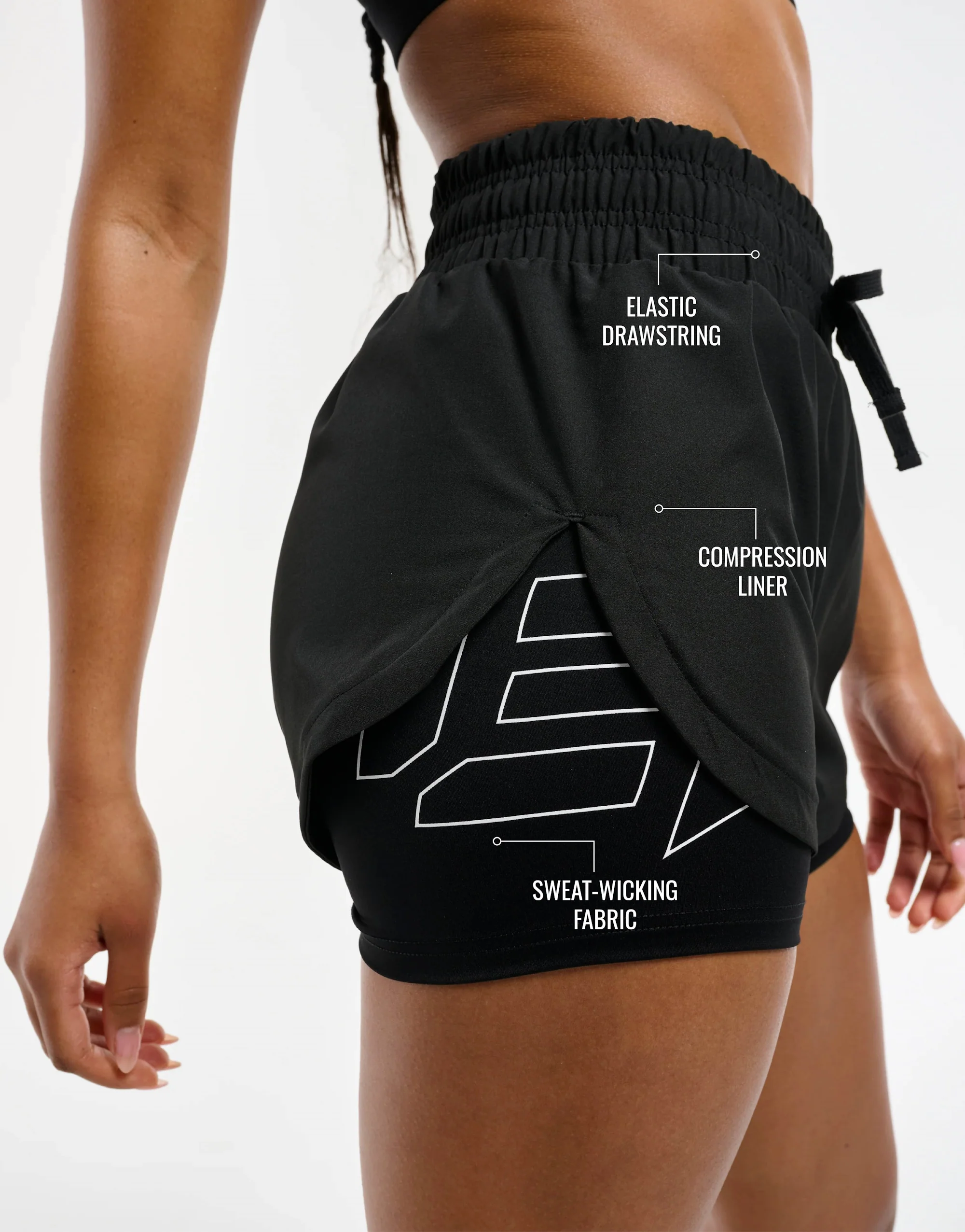 Freedom Running Shorts - Black - Image 3