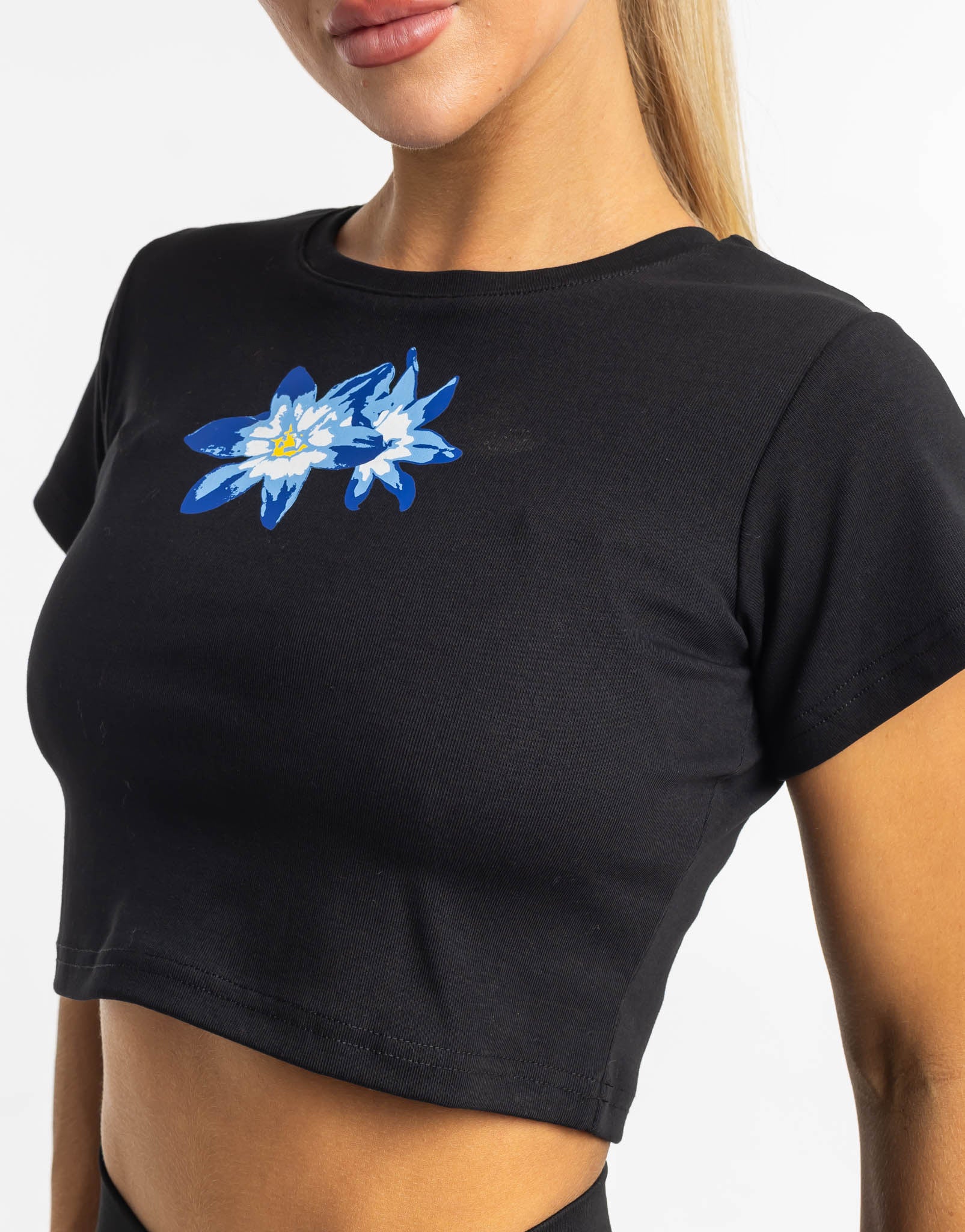 Glory Cropped Tee - Black - Image 3