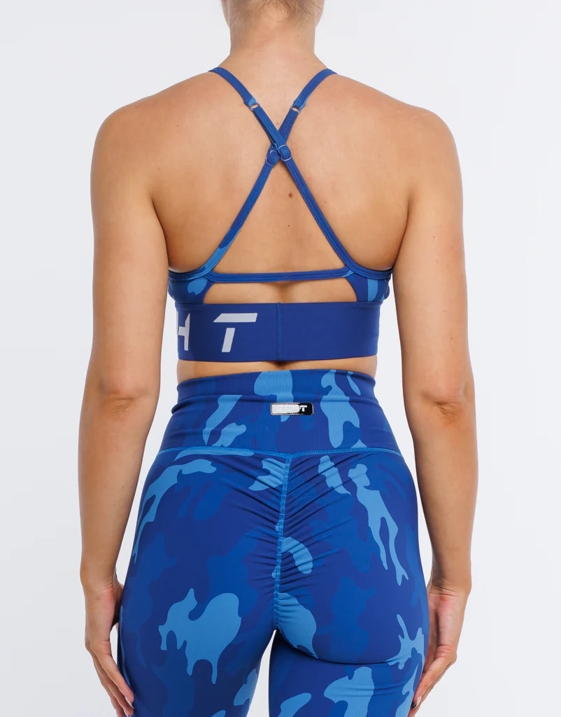 Hyper Camo Sports Bra - Hyper Blue - Image 2