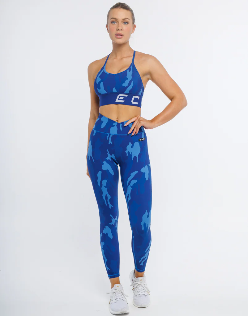 Hyper Camo Sports Bra - Hyper Blue - Image 3