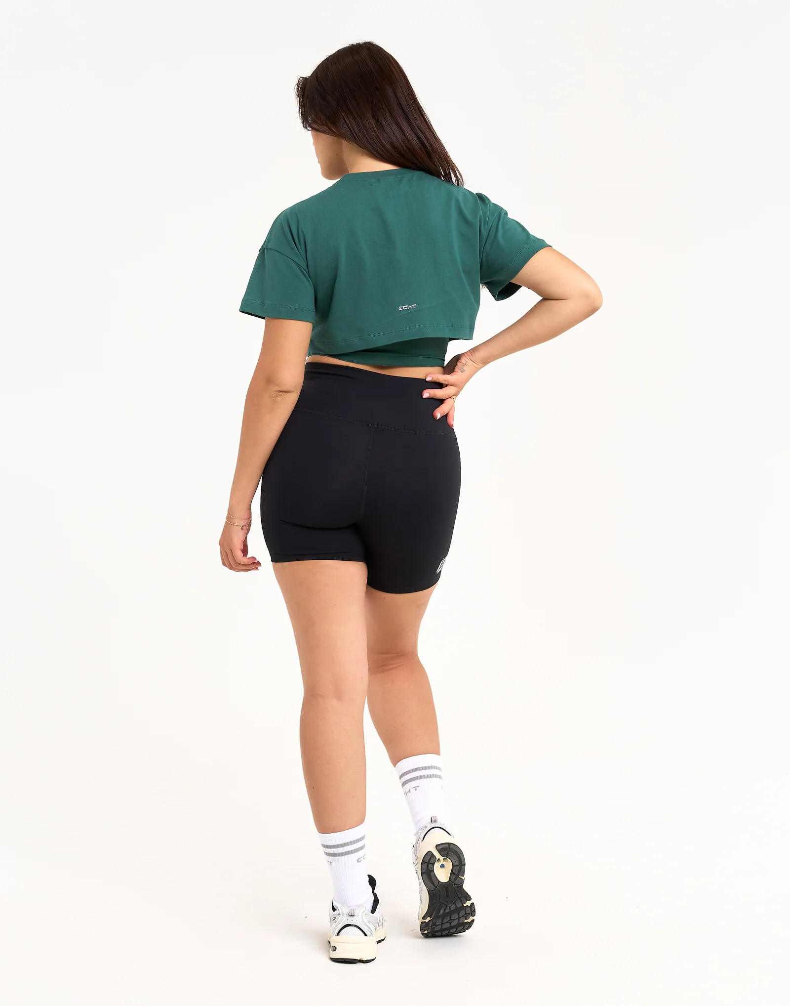 Layered Cropped Tee - Green - Image 5