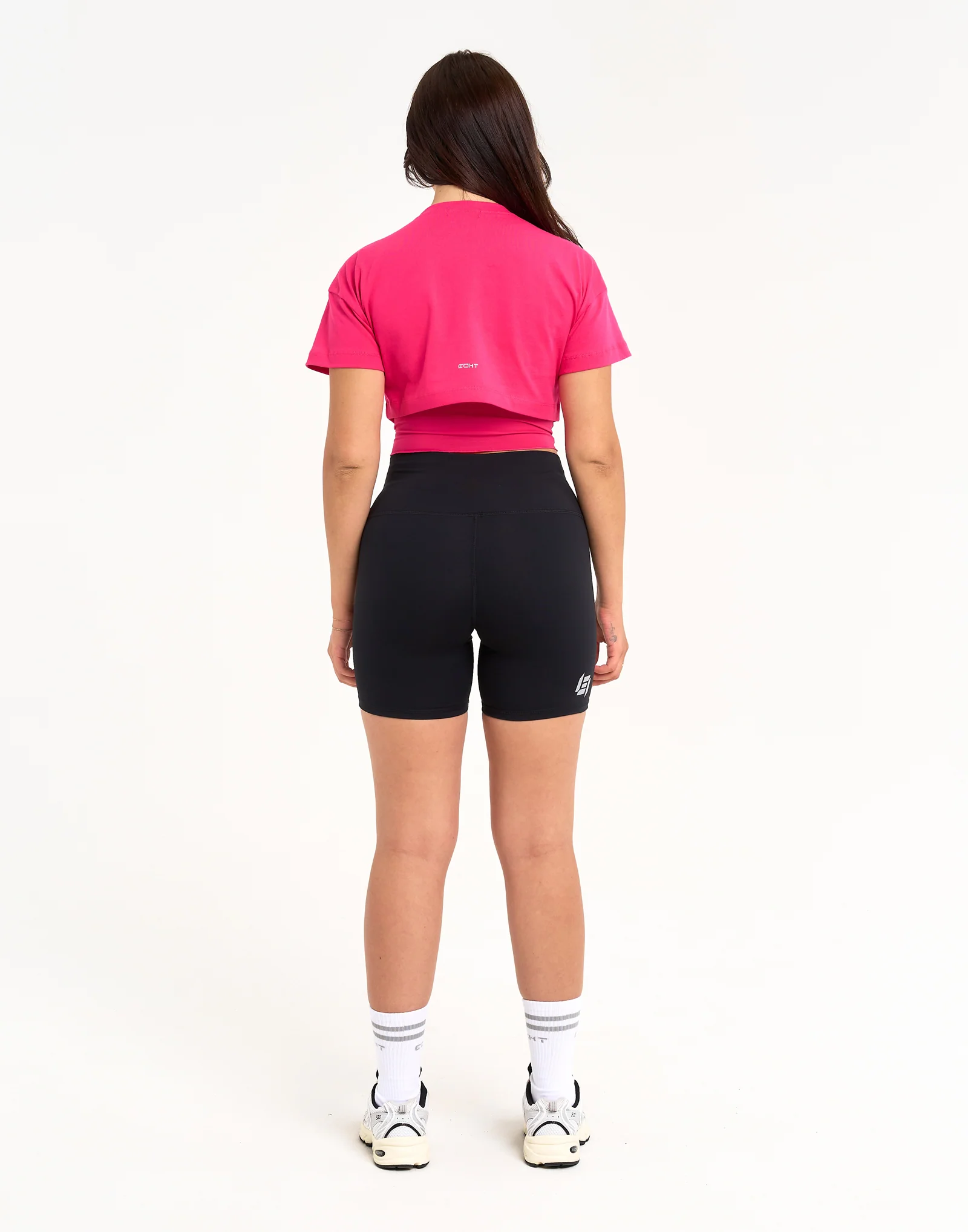 Layered Cropped Tee - Pink - Image 2