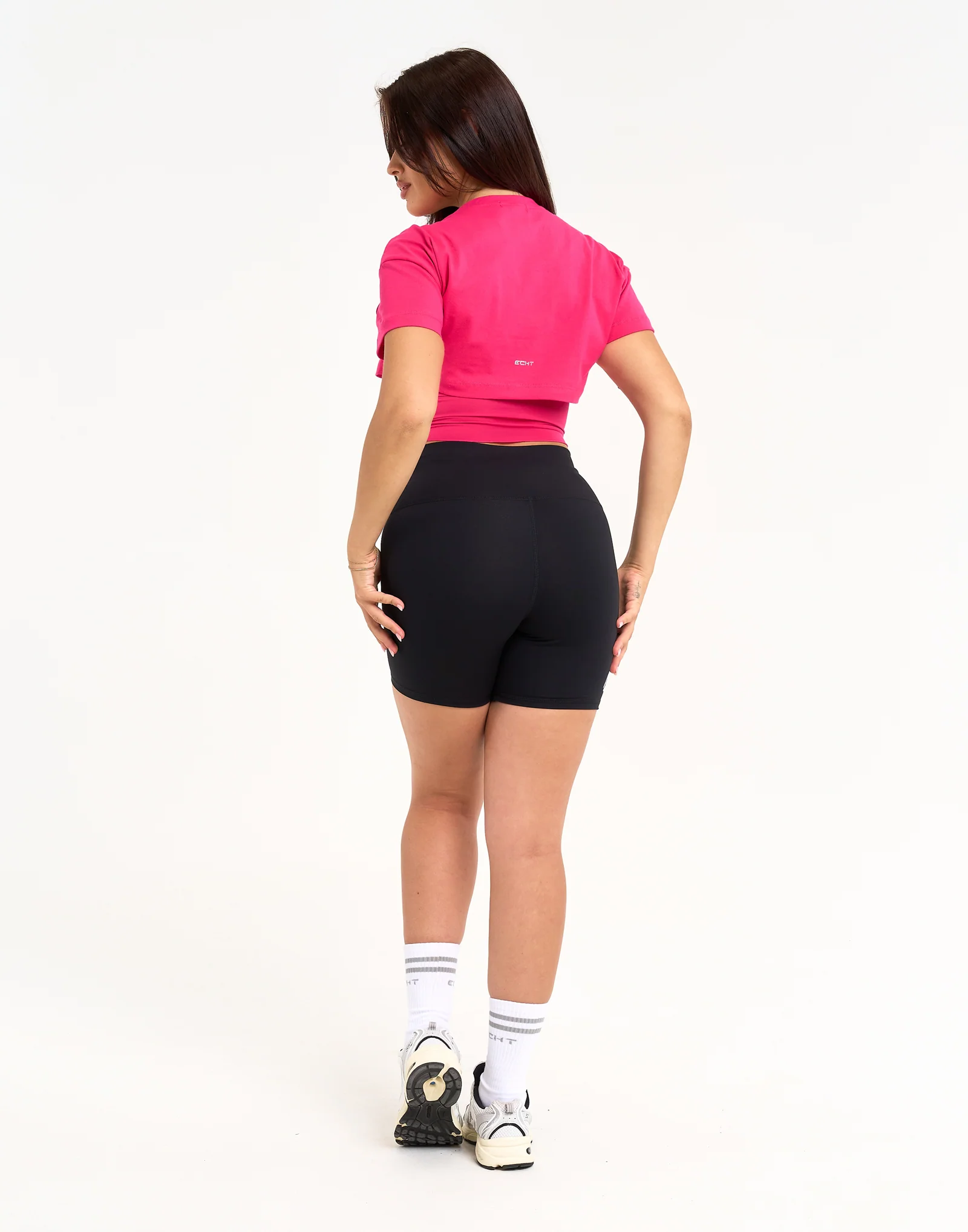 Layered Cropped Tee - Pink - Image 6