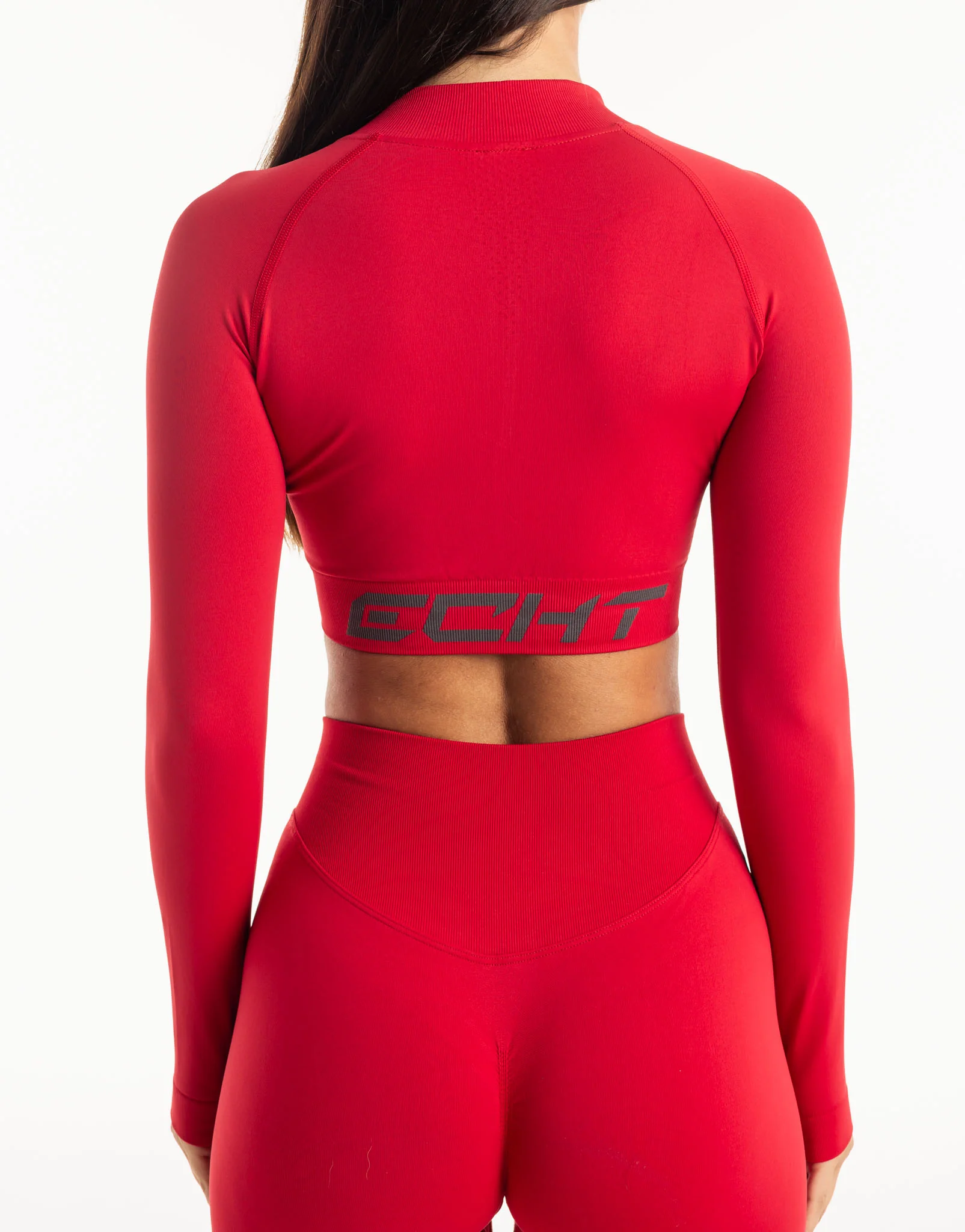 League Cropped Zip-Up - Magenta Red - Image 4