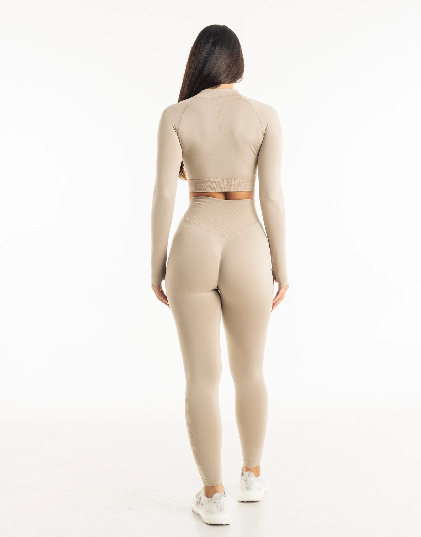 League Cropped Zip-Up - Taupe Grey - Image 5