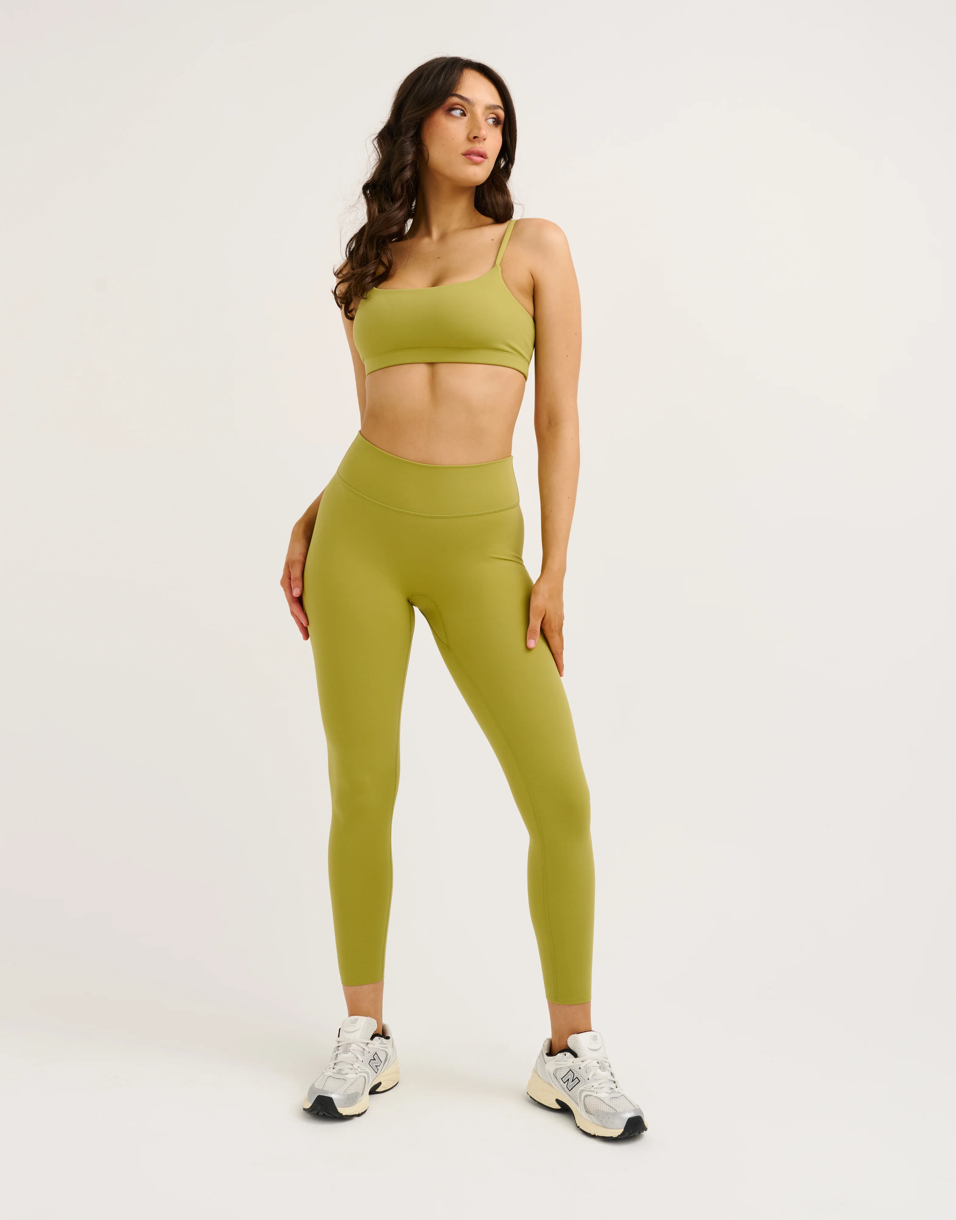 Lycra Invisible Scrunch Leggings - Olive - Image 7