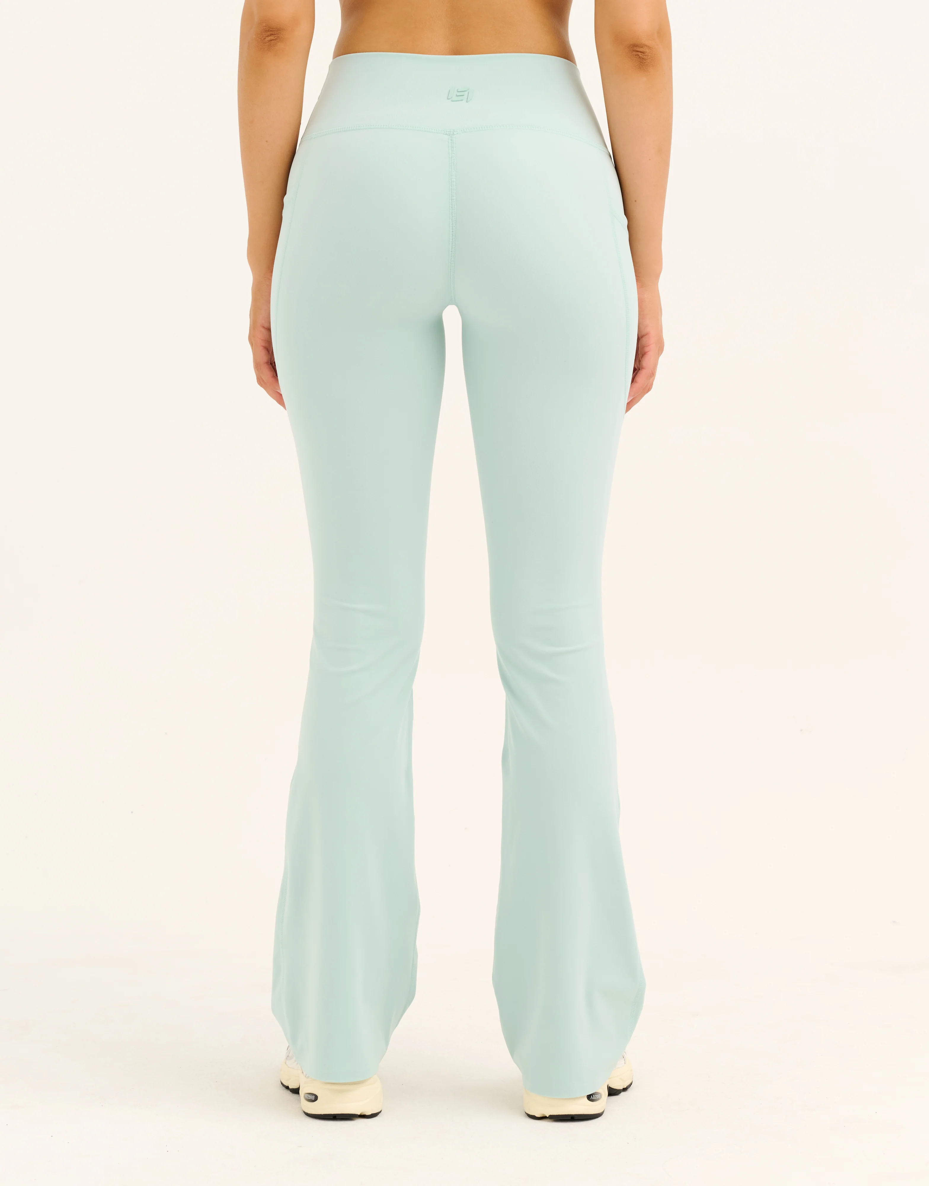 Lycra Invisible Scrunch Pocket Flare Leggings - Mint - Image 8