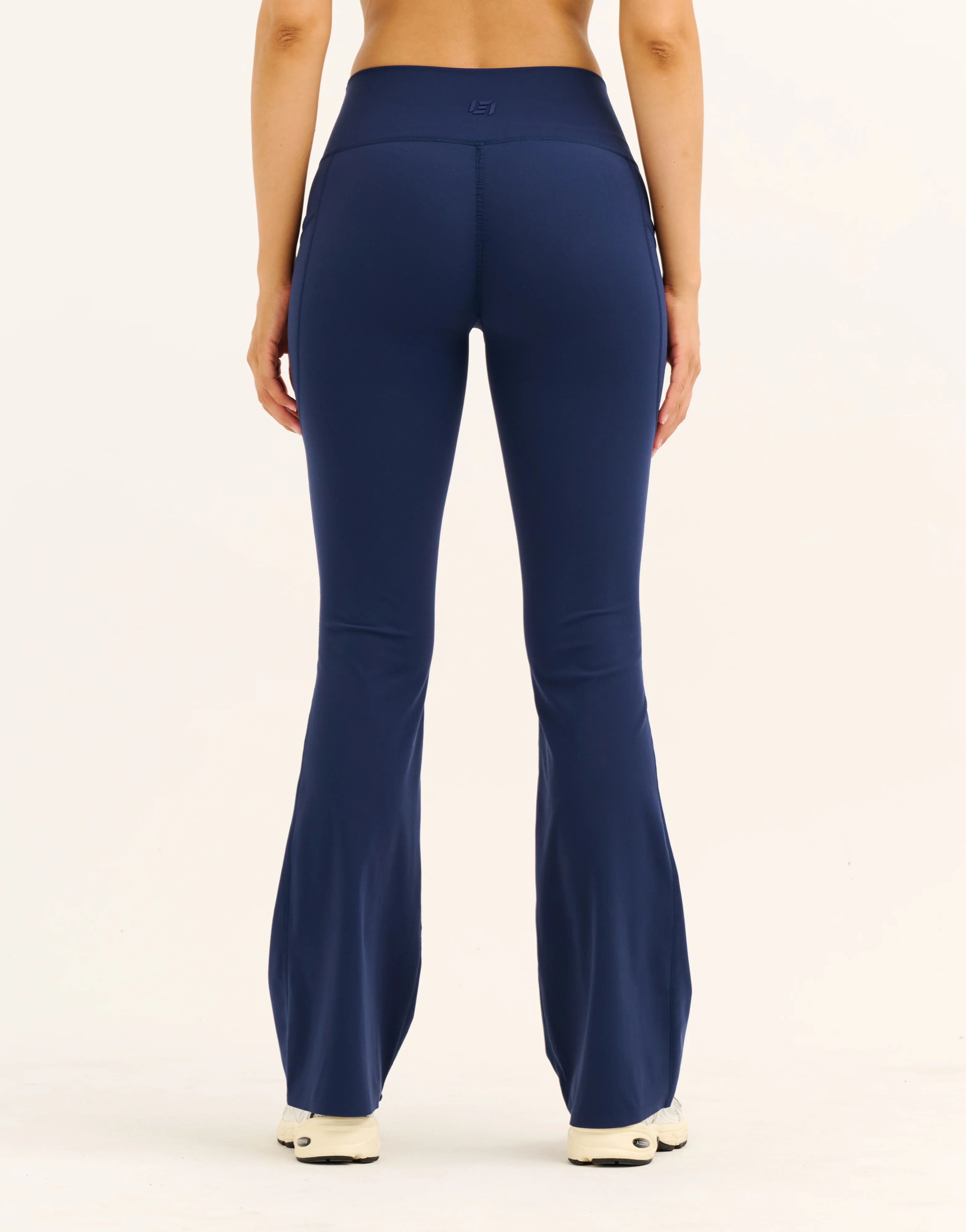 Lycra Invisible Scrunch Pocket Flare Leggings - Navy - Image 7