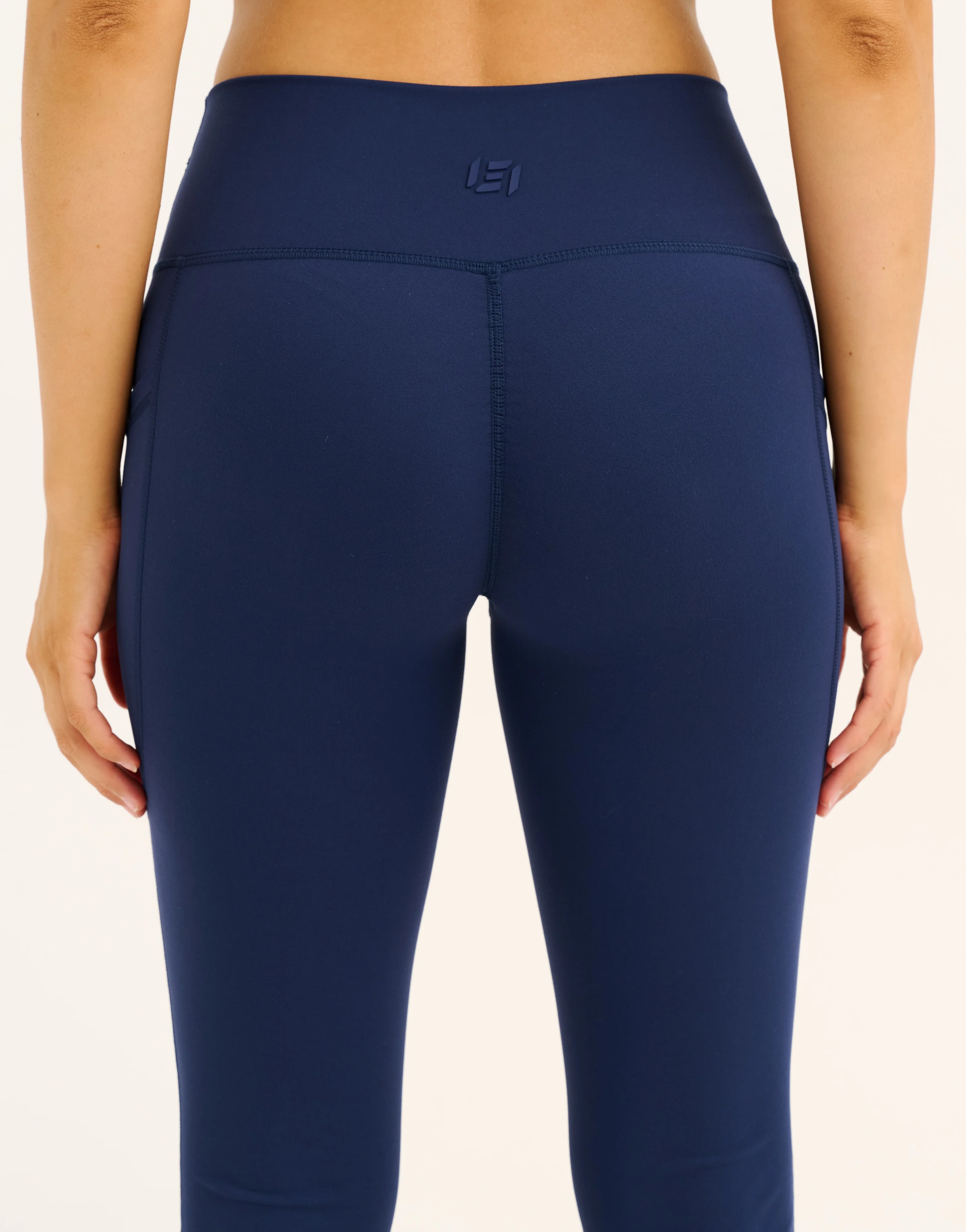 Lycra Invisible Scrunch Pocket Flare Leggings - Navy - Image 8