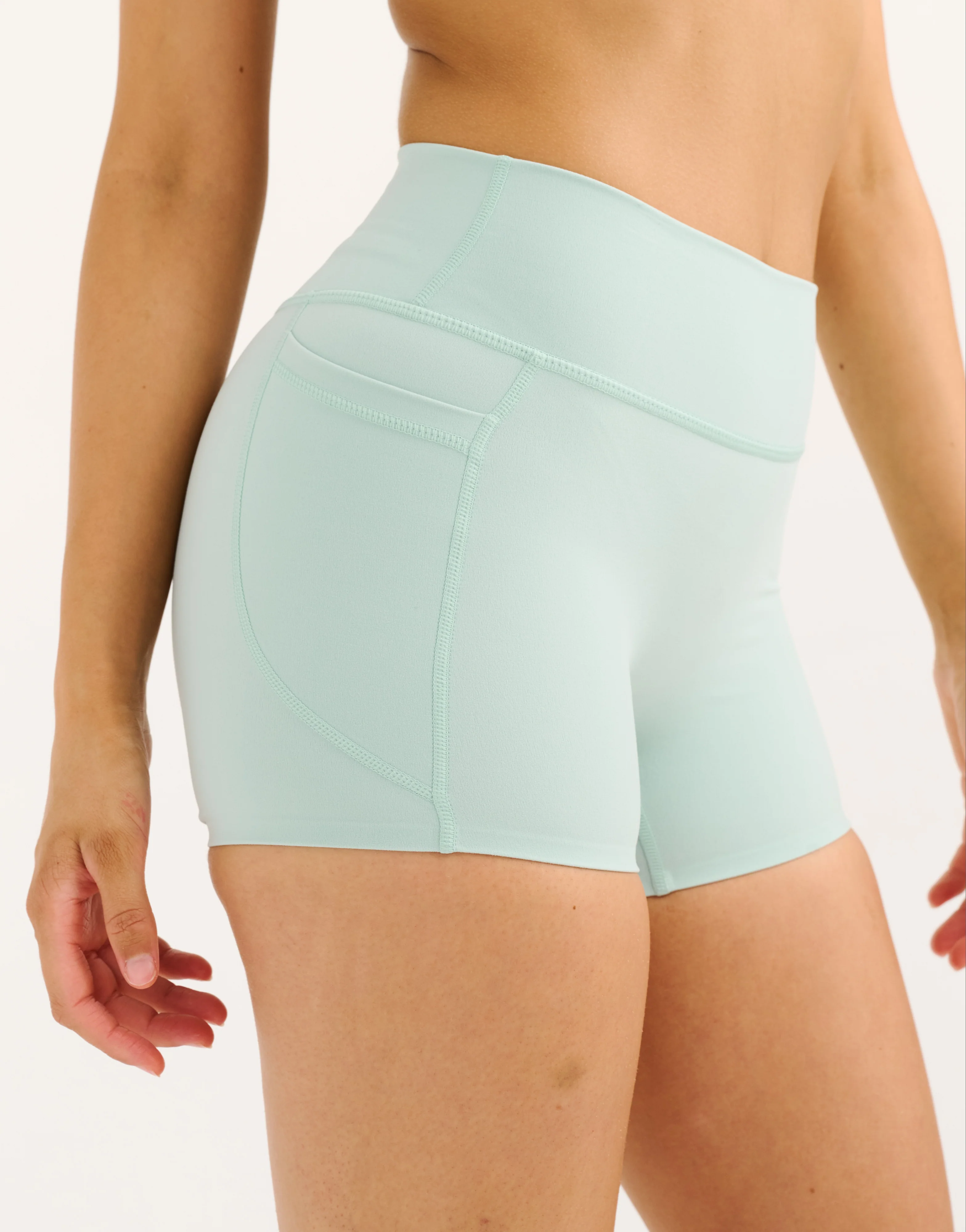 Lycra Invisible Scrunch Pocket Shorts - Mint - Image 3