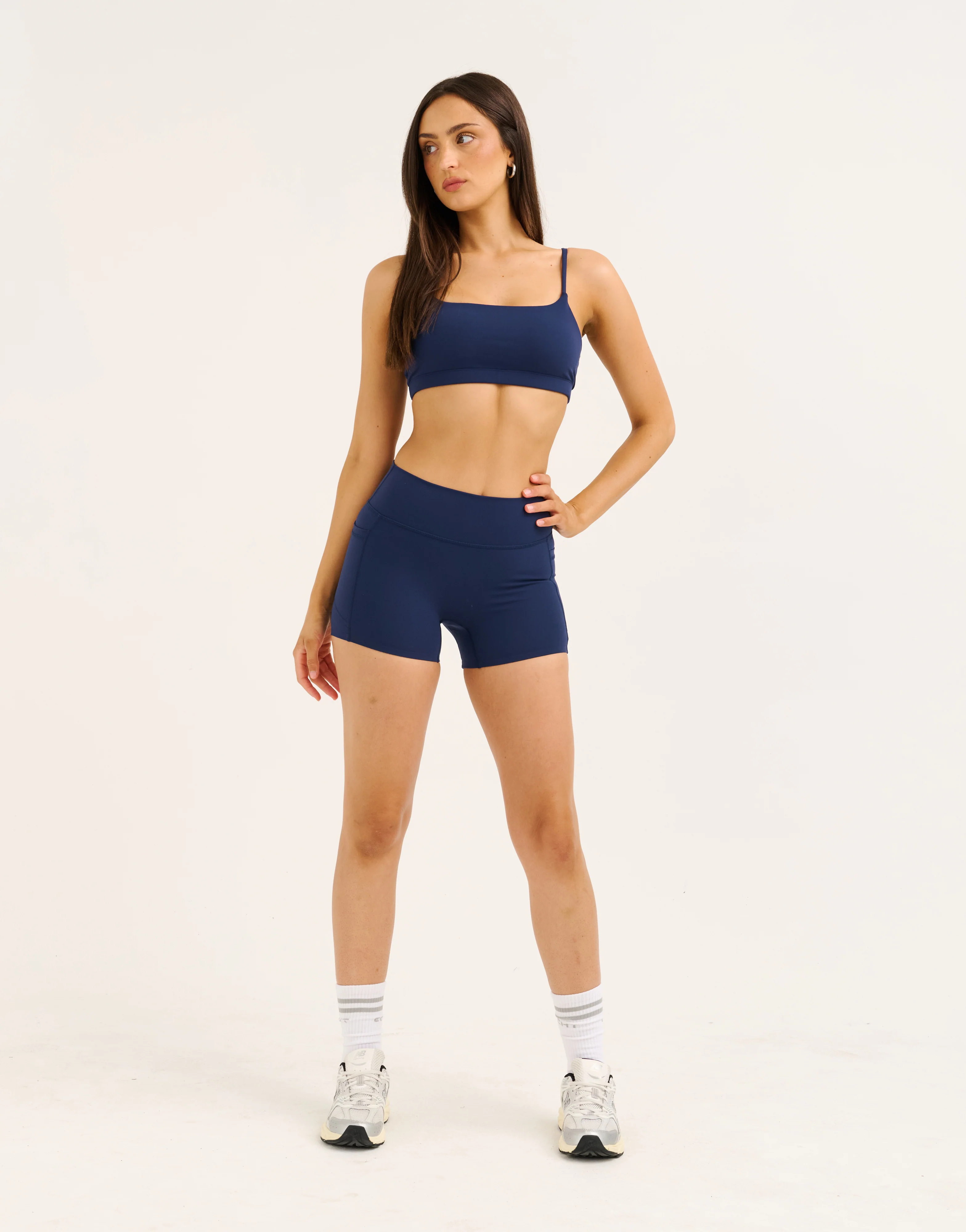 Lycra Invisible Scrunch Pocket Shorts - Navy - Image 4