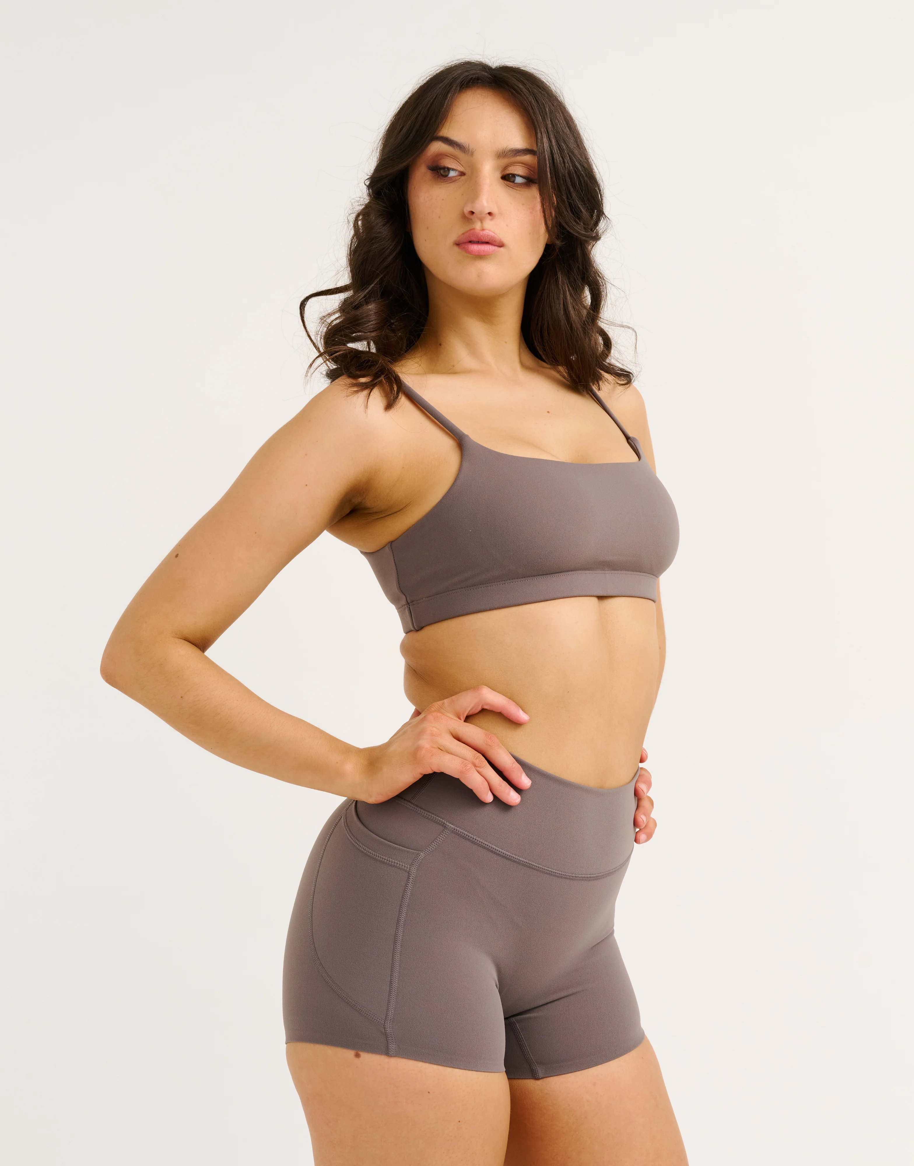Lycra Invisible Scrunch Pocket Shorts - Slate Grey - Image 11