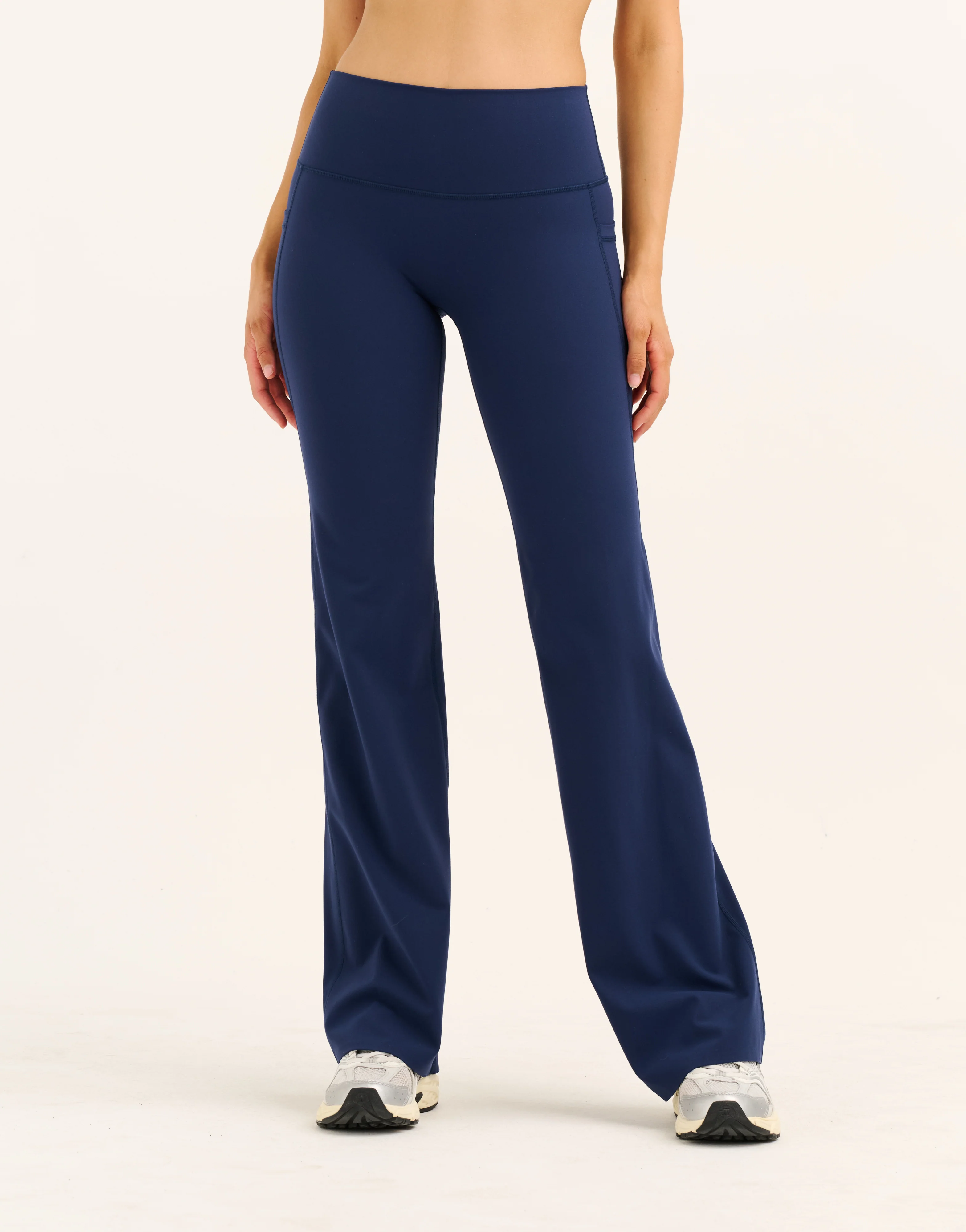 Lycra Invisible Scrunch Straight Leg Pant - Navy - Image 3