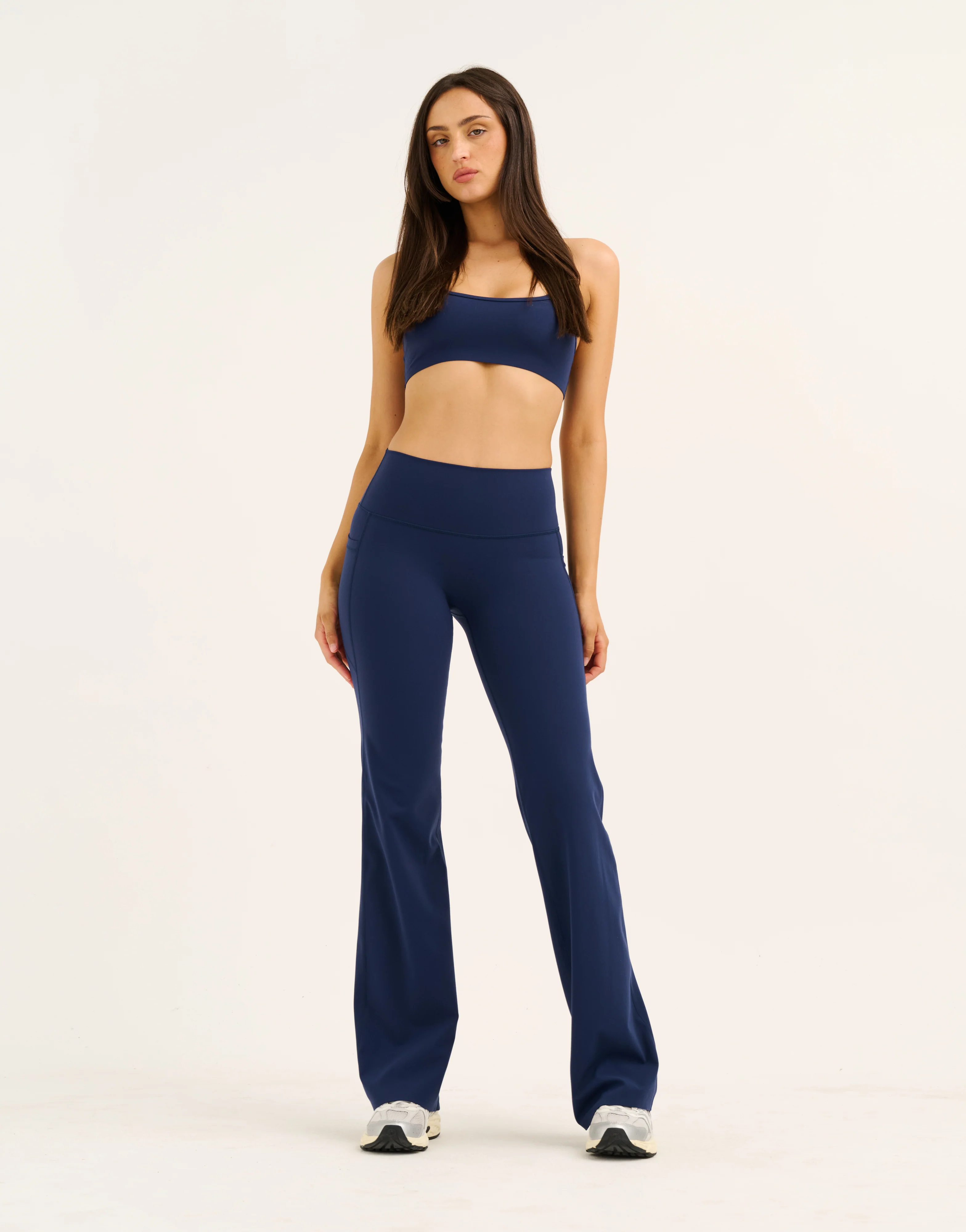 Lycra Invisible Scrunch Straight Leg Pant - Navy - Image 4