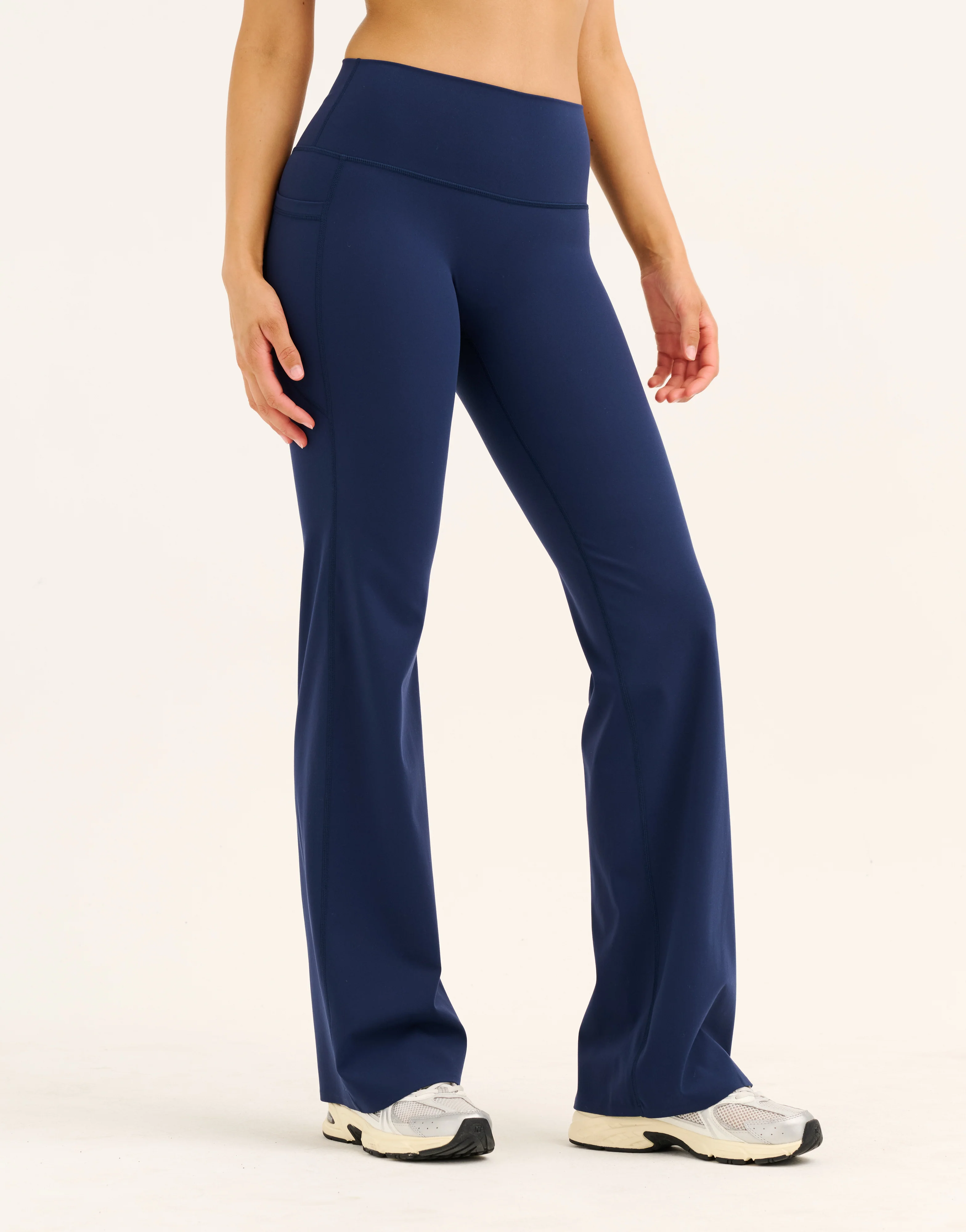 Lycra Invisible Scrunch Straight Leg Pant - Navy - Image 5