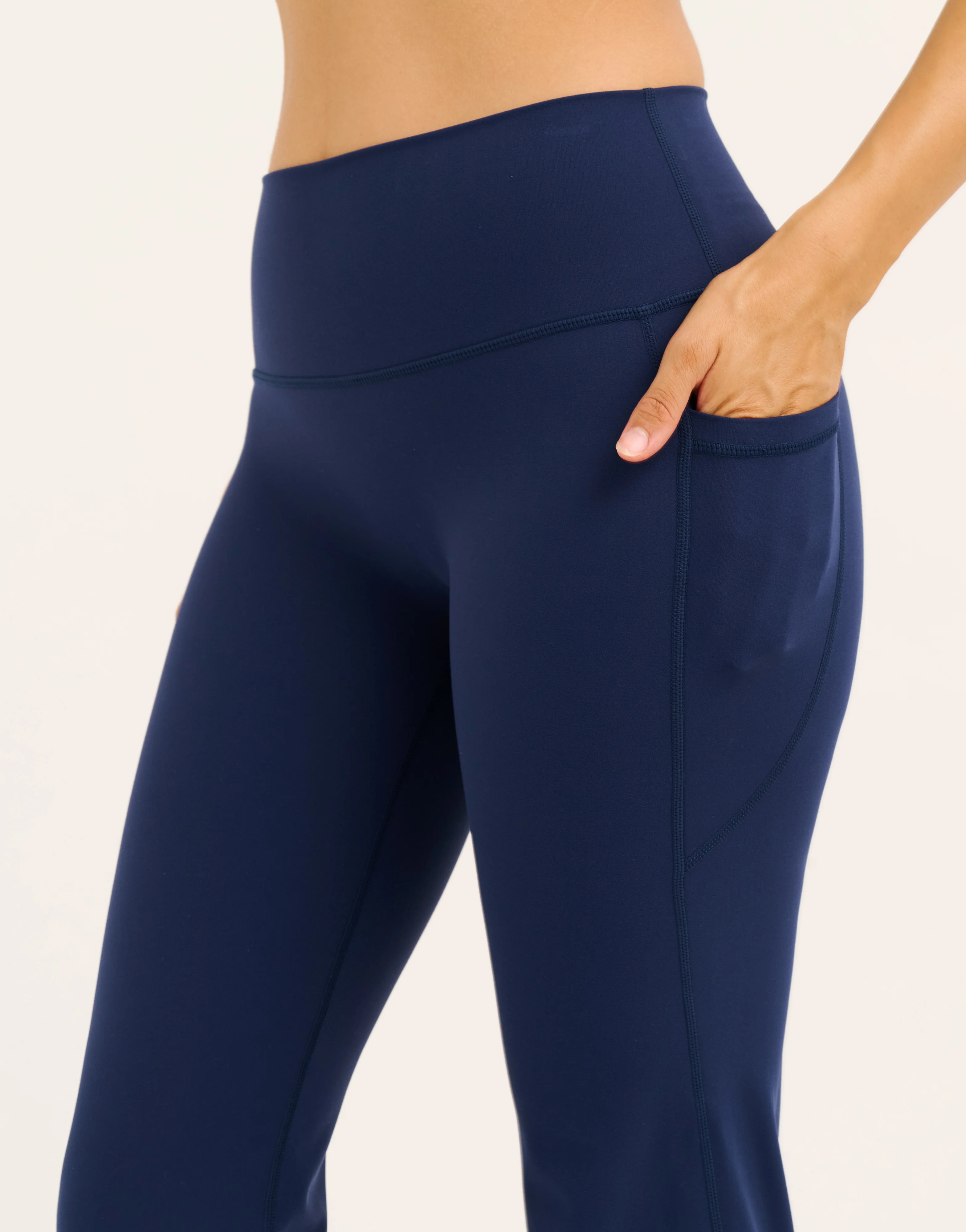 Lycra Invisible Scrunch Straight Leg Pant - Navy - Image 8