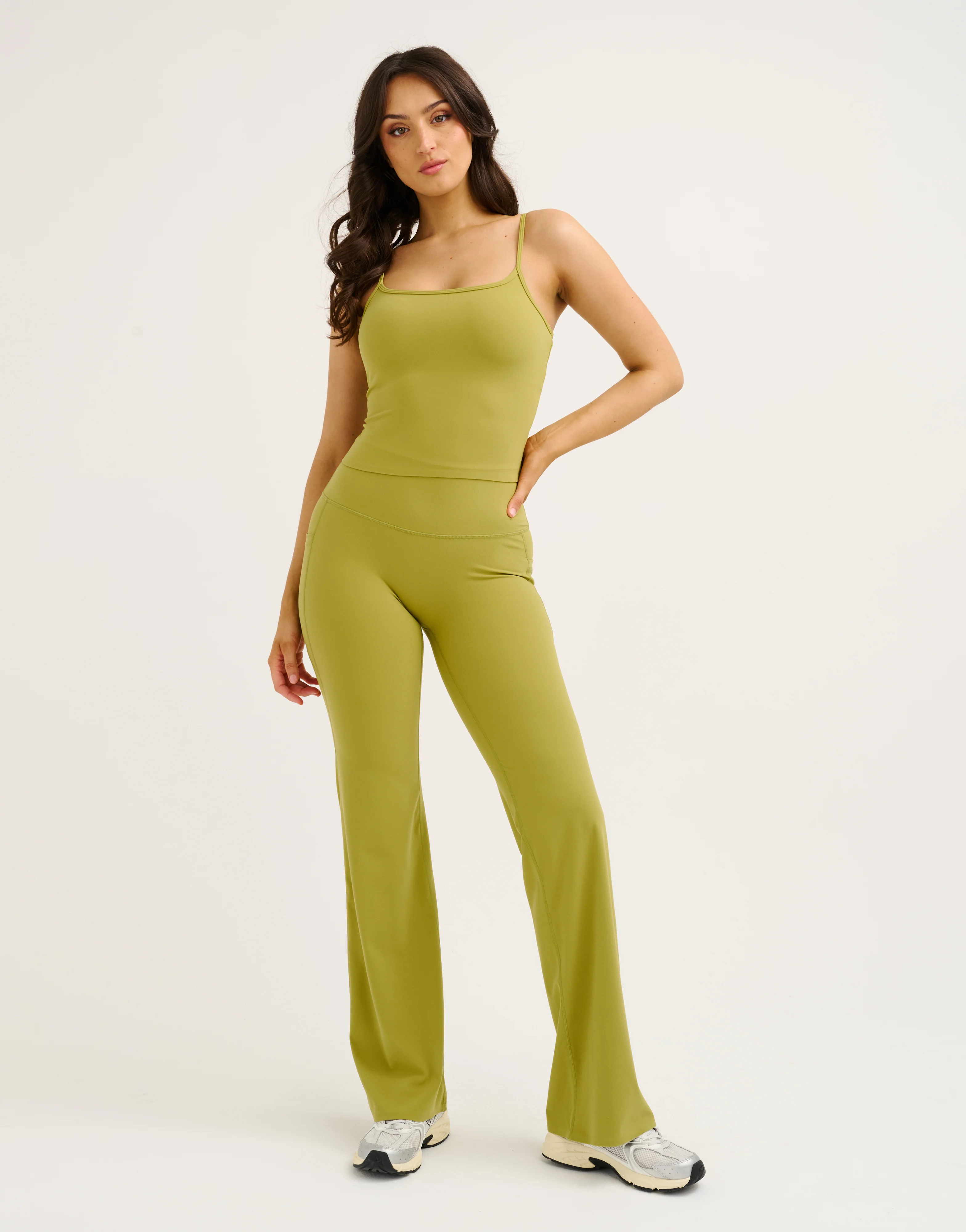 Lycra Invisible Scrunch Straight Leg Pant - Olive - Image 5