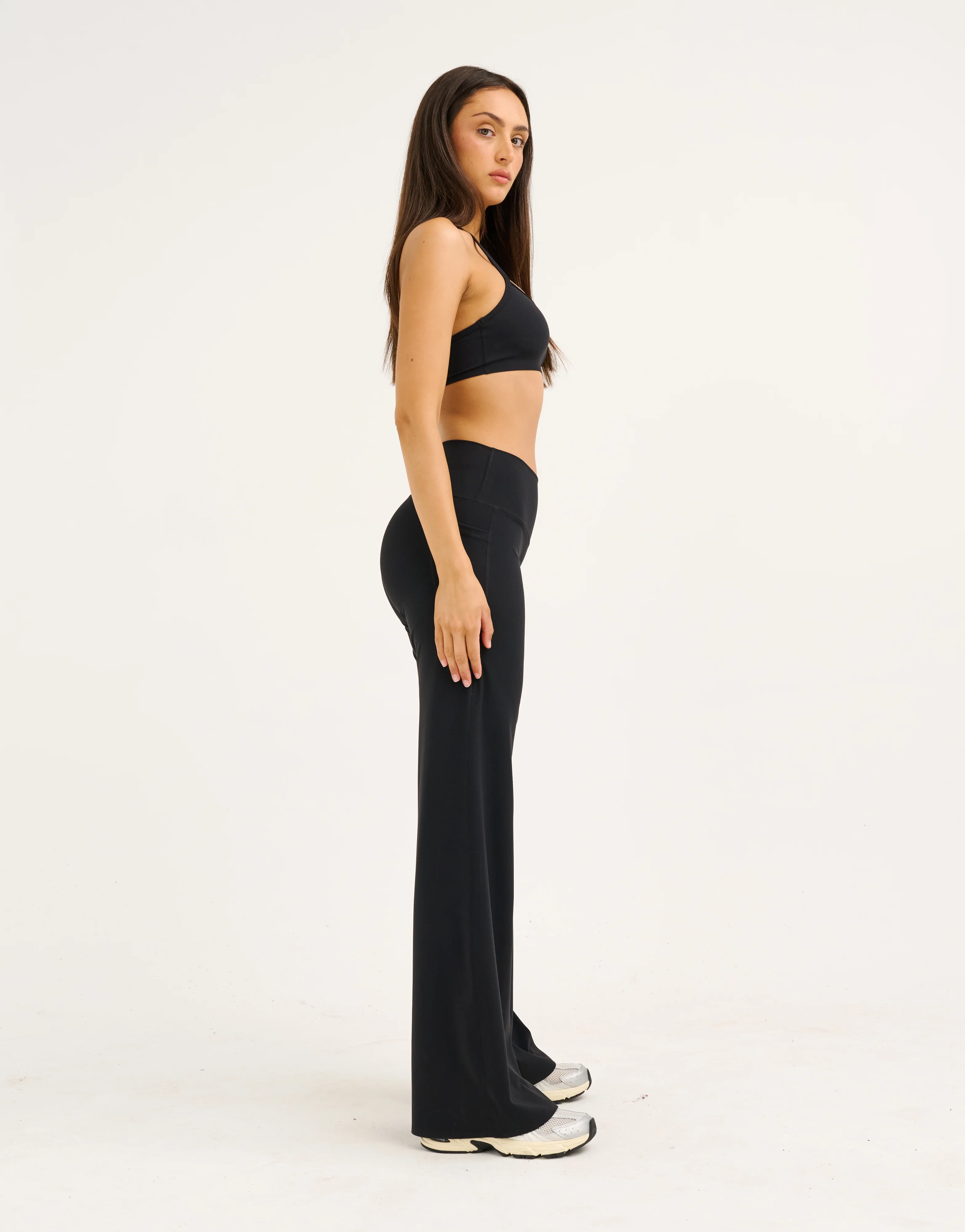 Lycra Wide Leg Pant - Black - Image 8