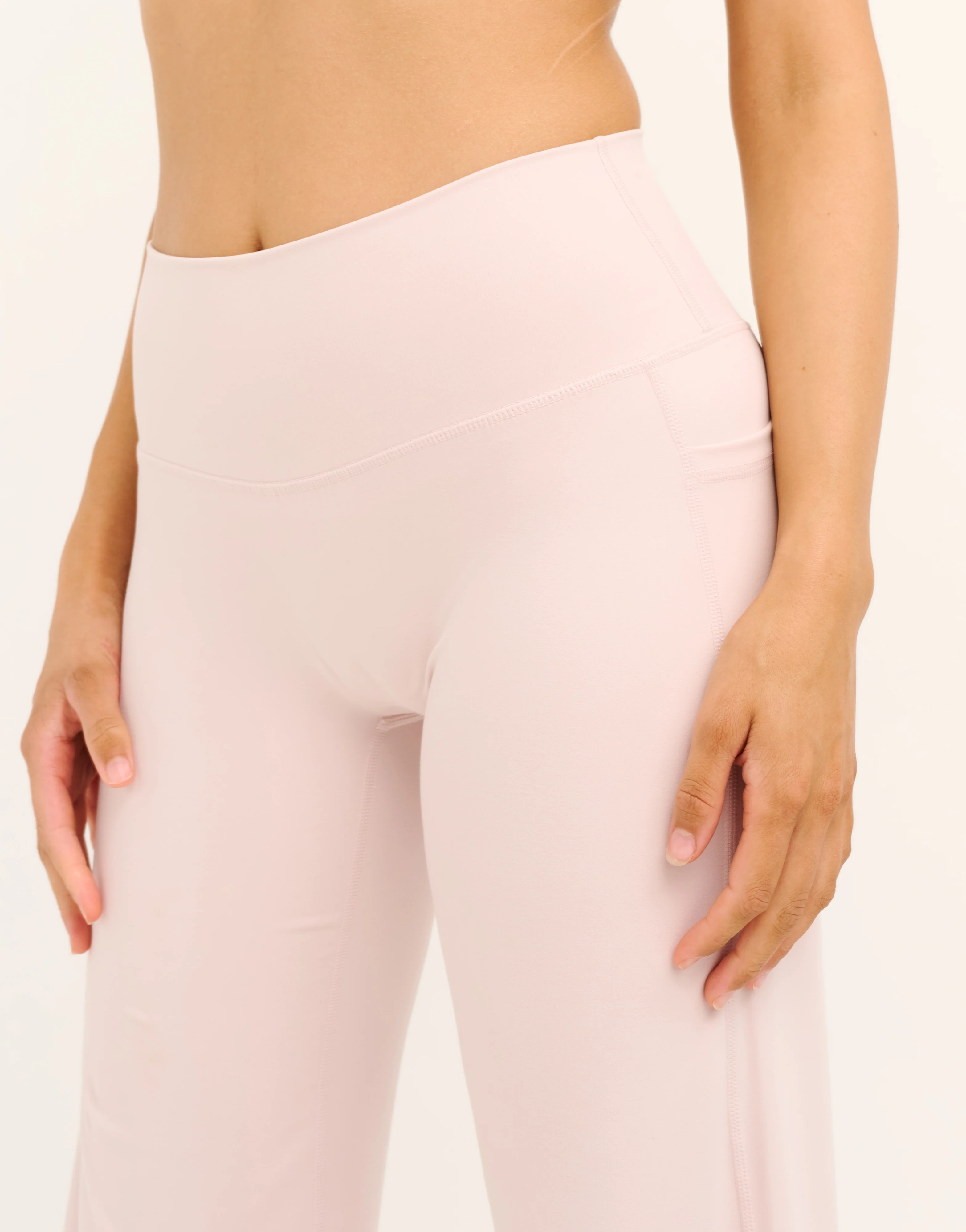 Lycra Wide Leg Pant - Mauve - Image 7