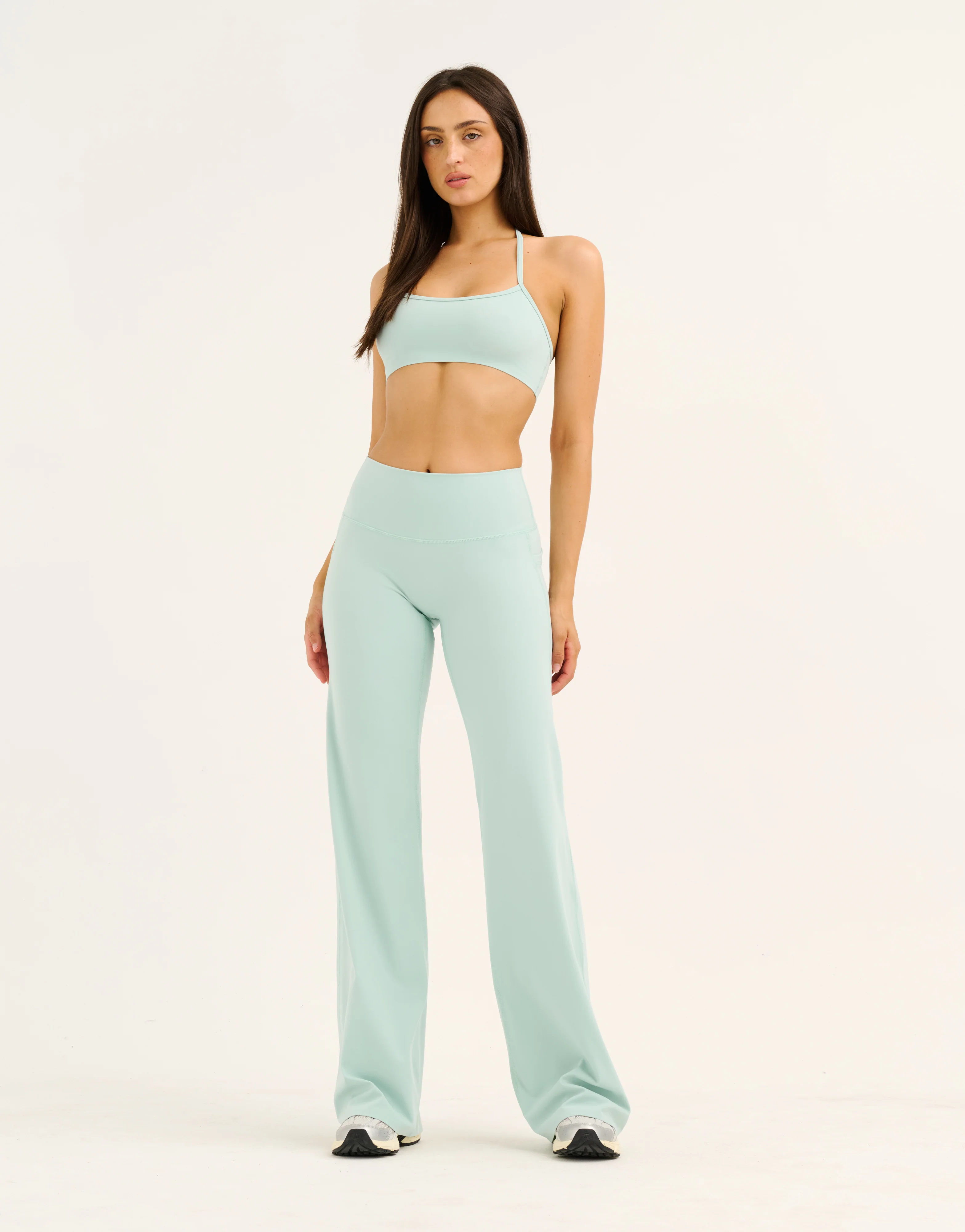 Lycra Wide Leg Pant - Mint - Image 2
