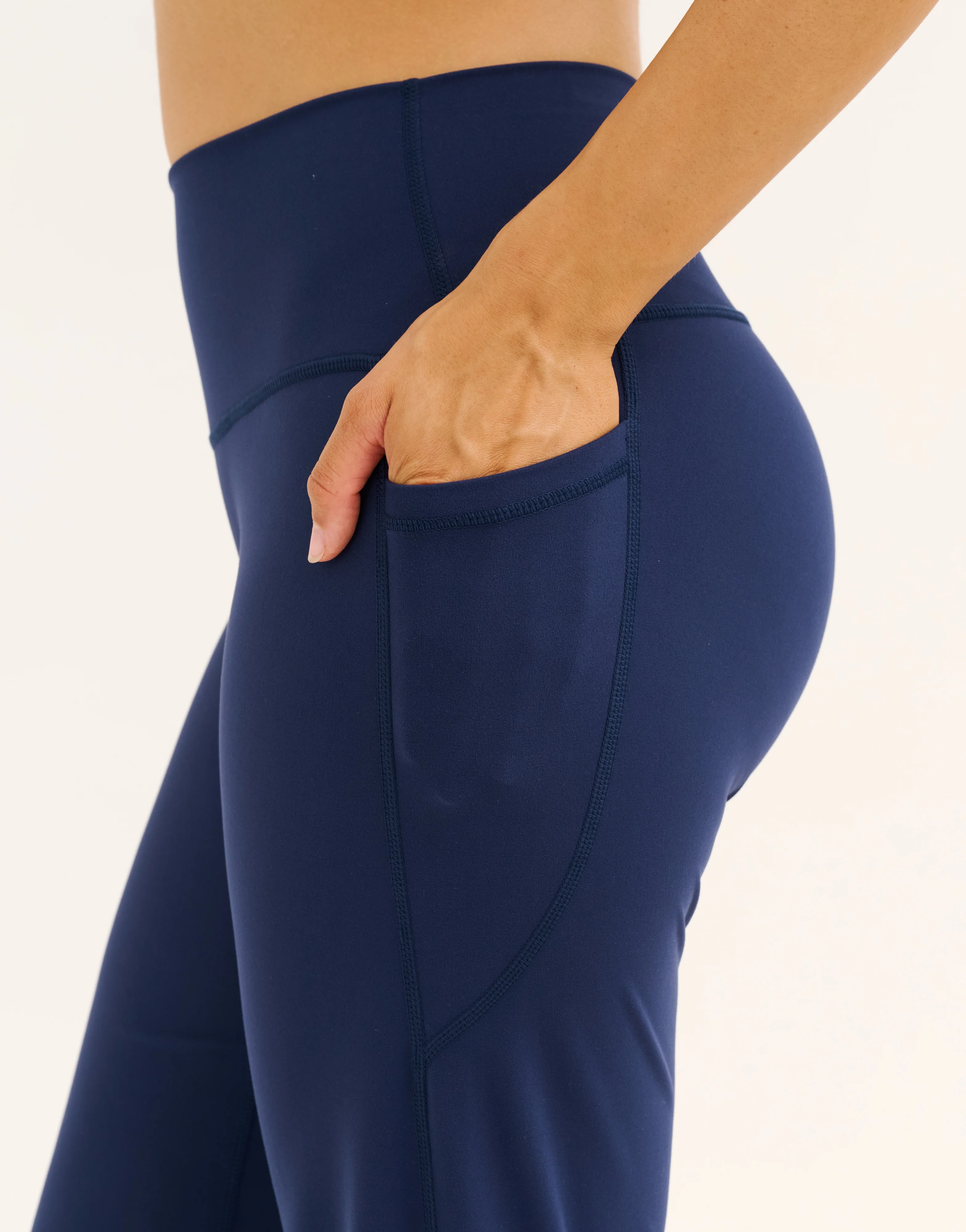 Lycra Wide Leg Pant - Navy - Image 11