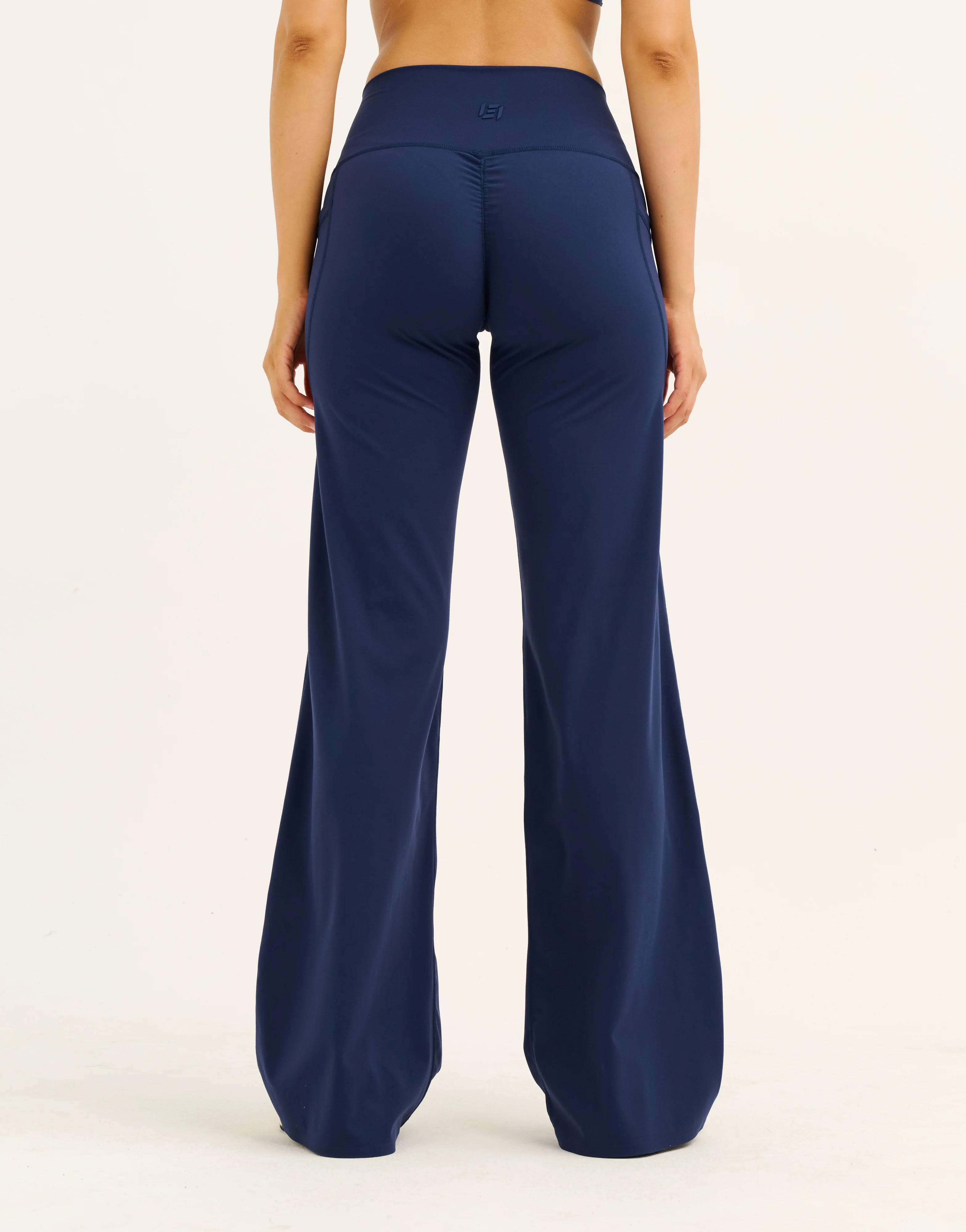 Lycra Wide Leg Pant - Navy - Image 7