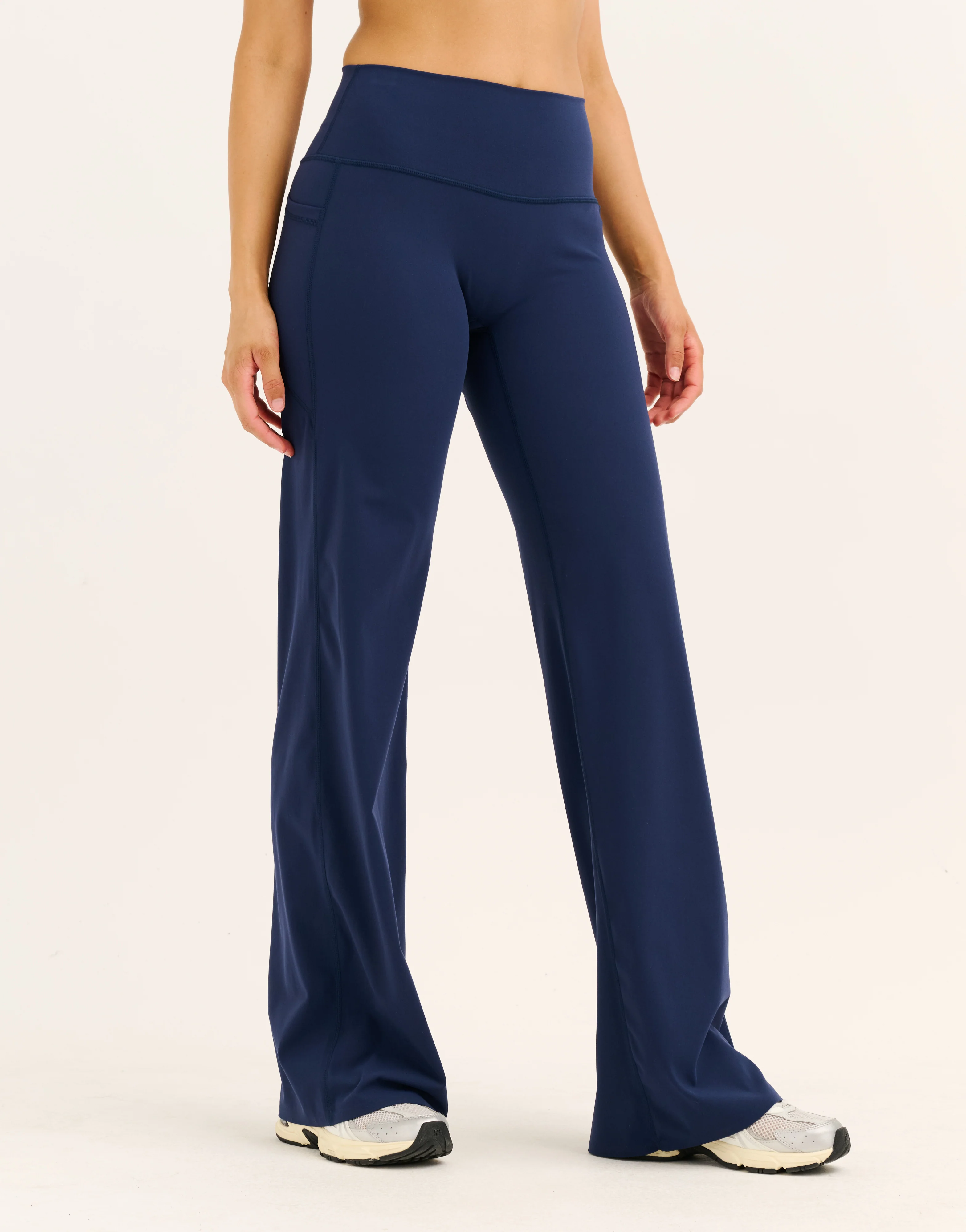 Lycra Wide Leg Pant - Navy - Image 8