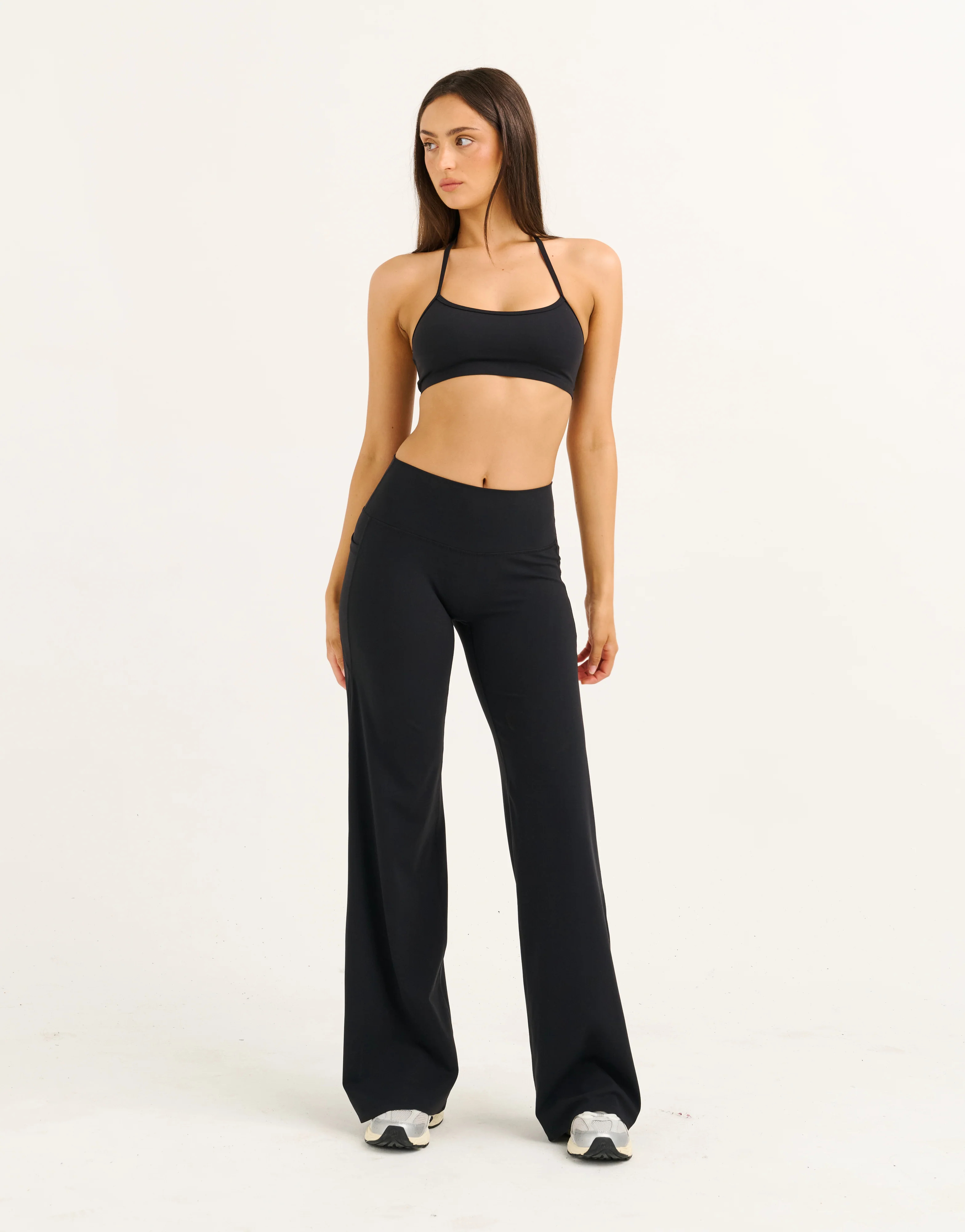 Lycra Seamless Halter Bra - Black - Image 11