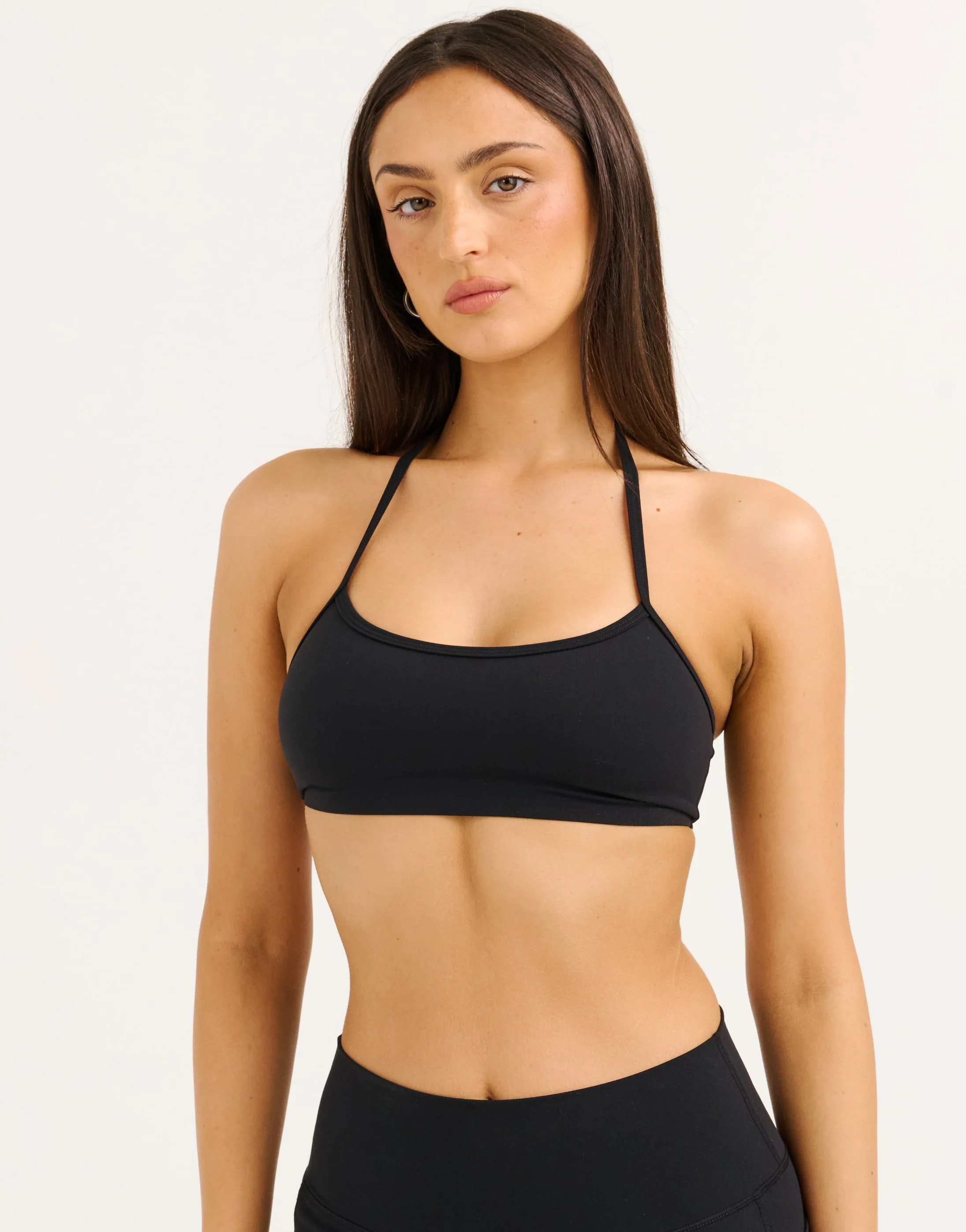 Lycra Seamless Halter Bra - Black - Image 5