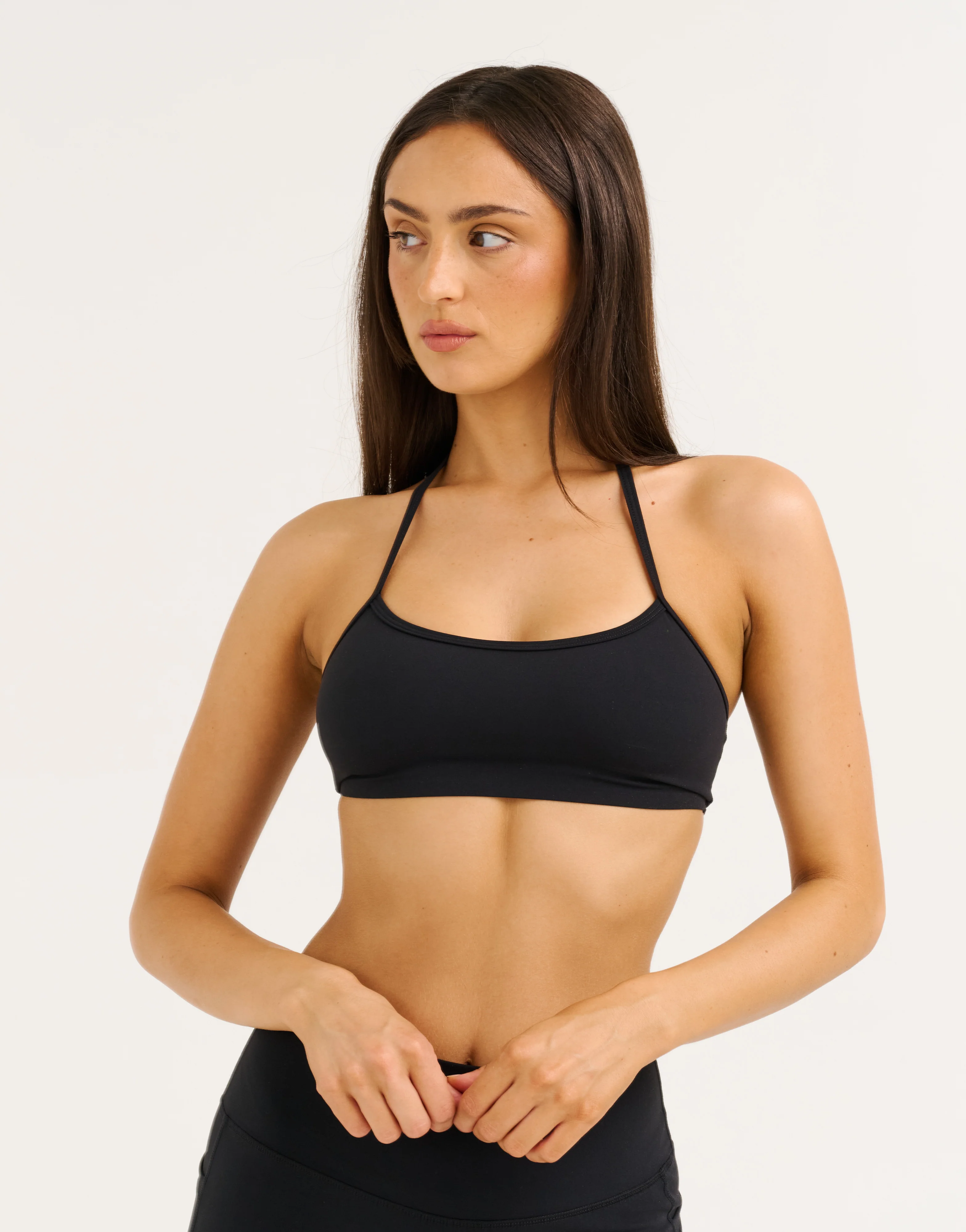 Lycra Seamless Halter Bra - Black - Image 7