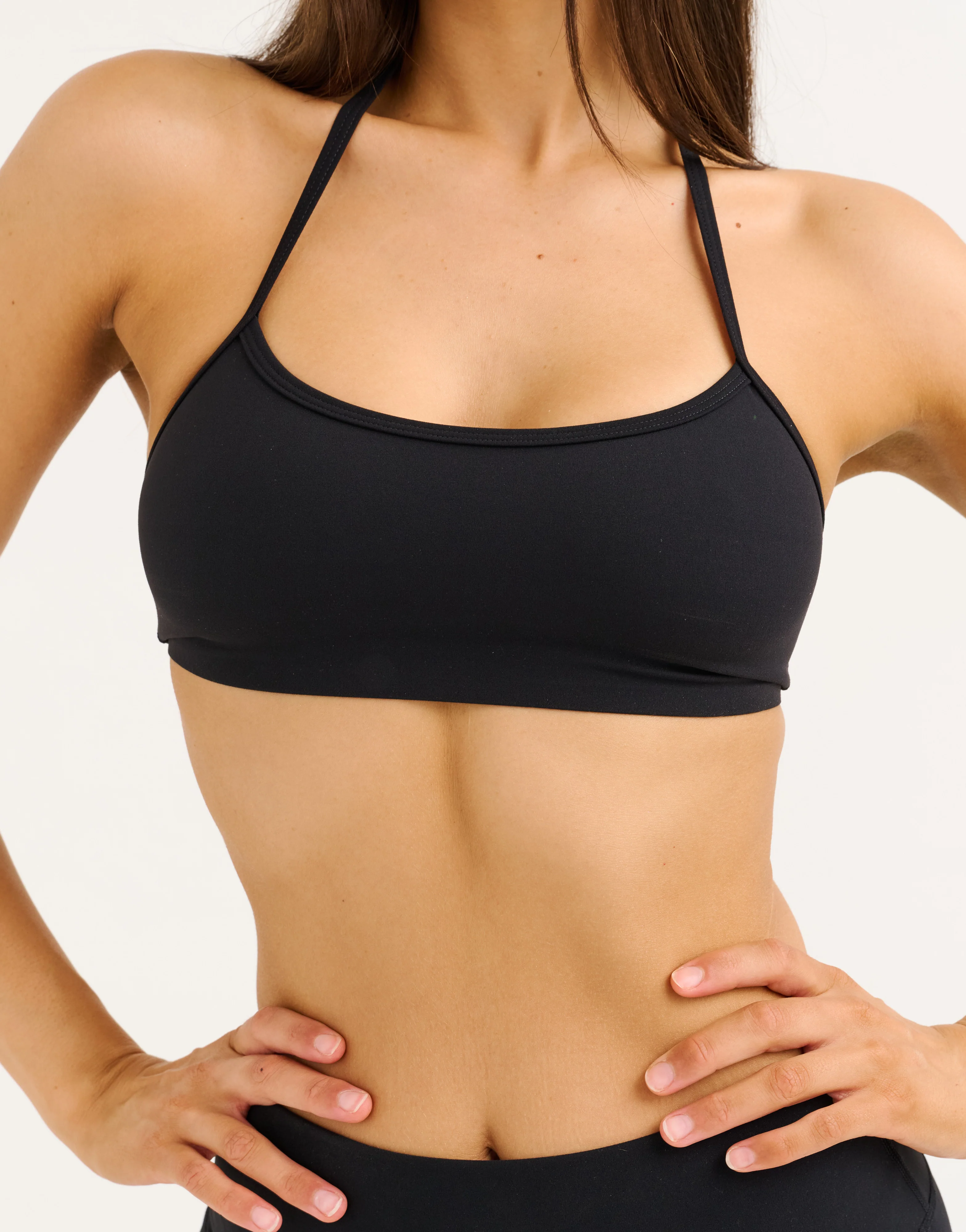 Lycra Seamless Halter Bra - Black - Image 8