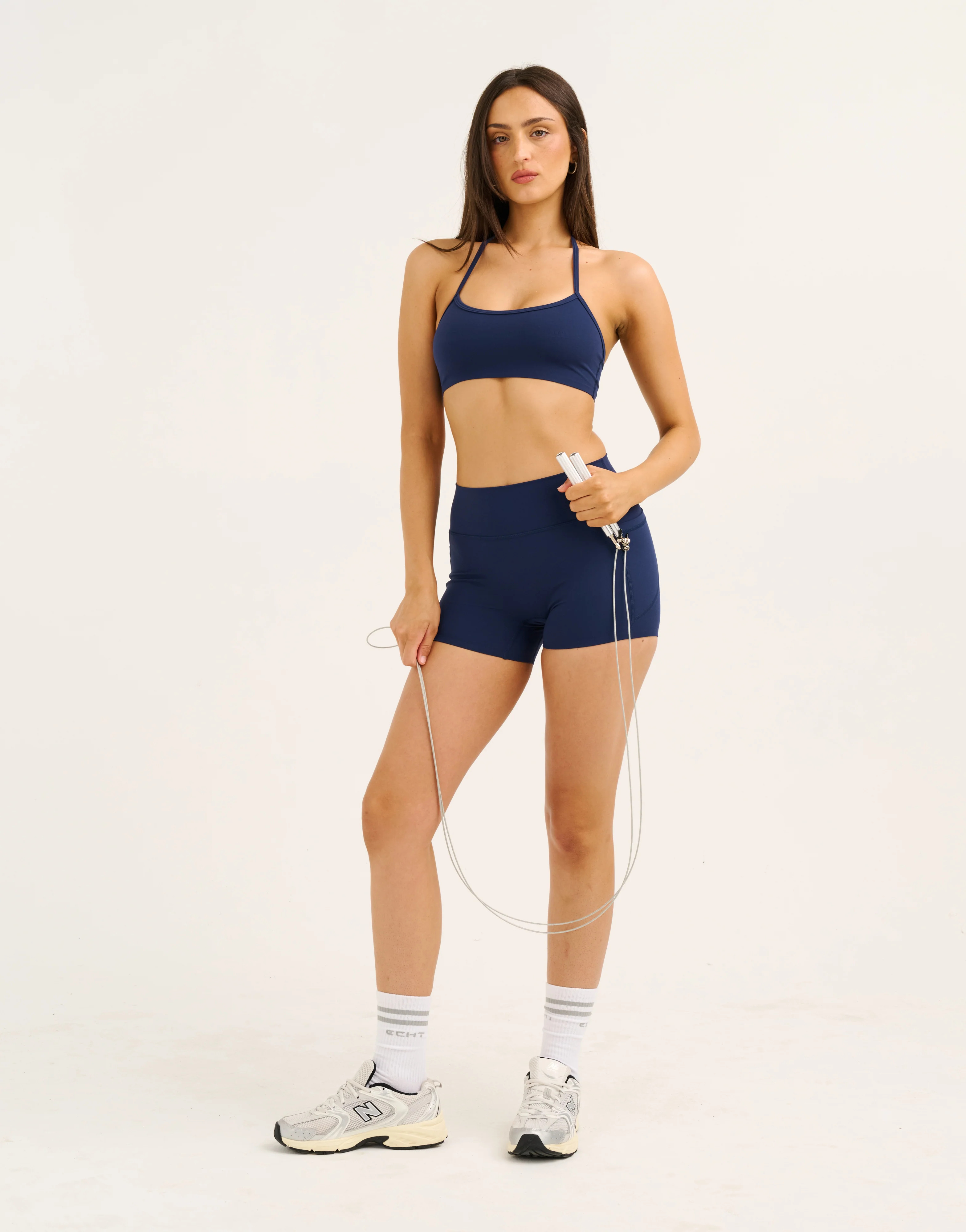 Lycra Seamless Halter Bra - Navy - Image 13