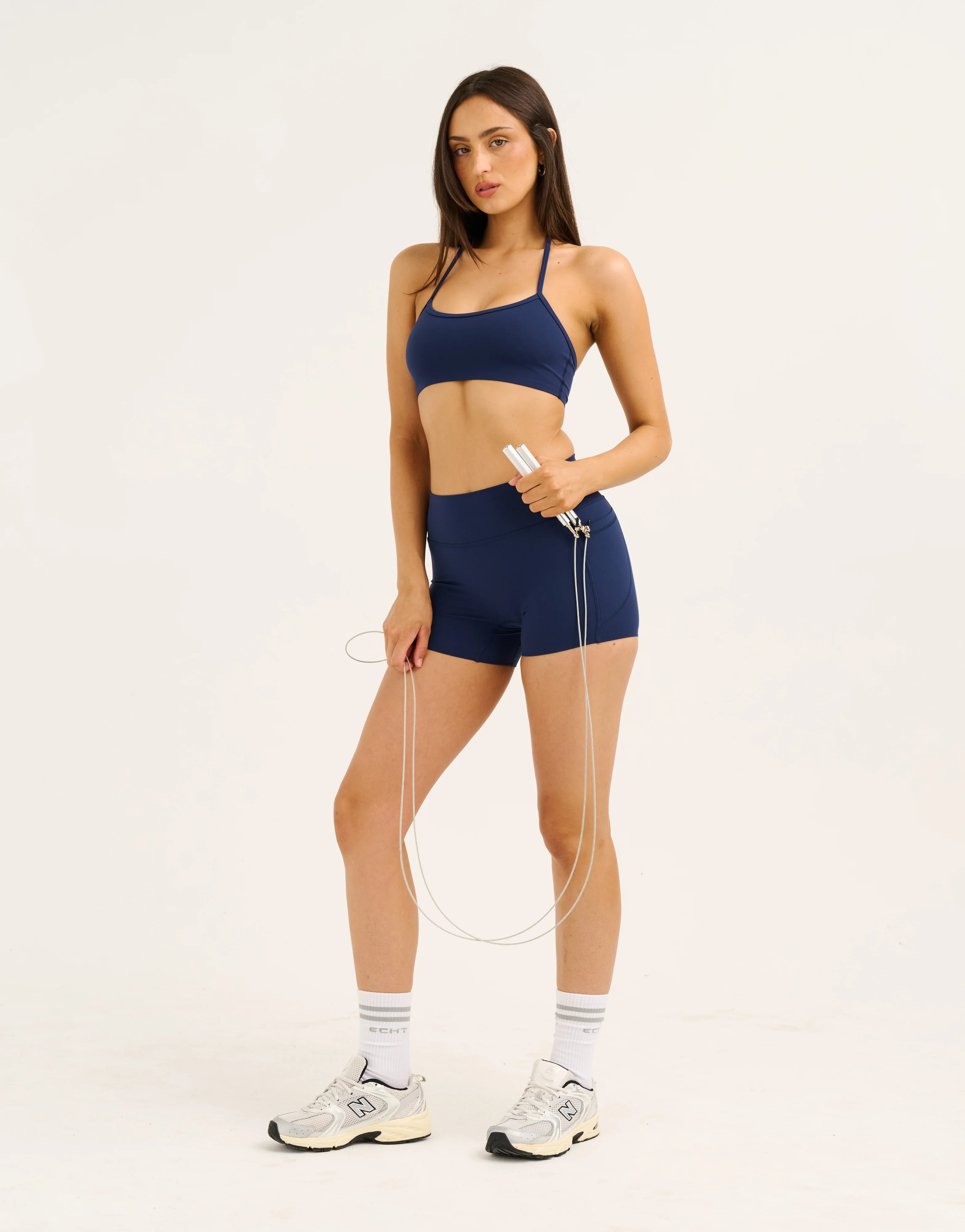 Lycra Seamless Halter Bra - Navy - Image 14